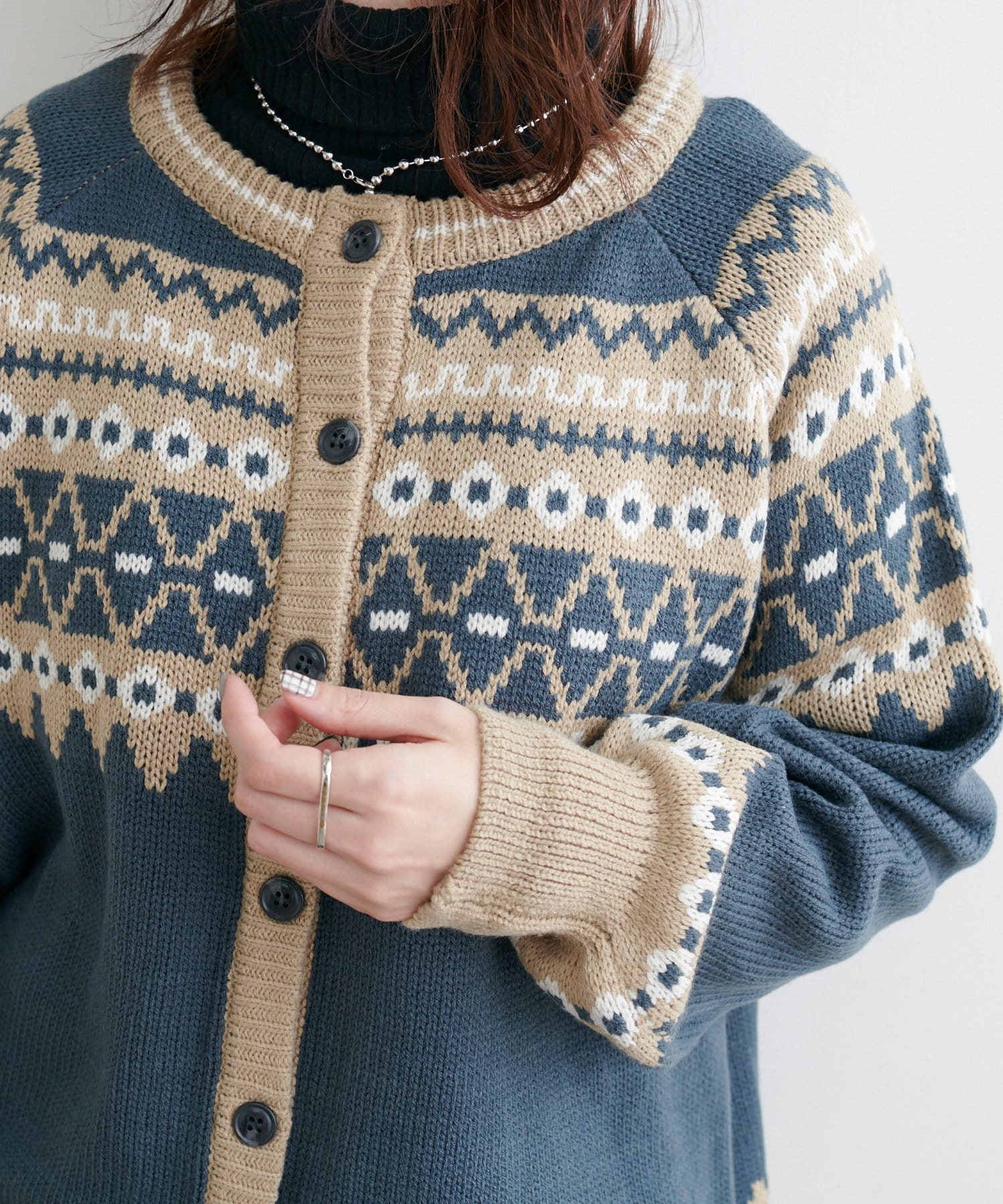 ノルディック柄カーデ | NICE CLAUP / OLIVE des OLIVE OUTLET(ナイ