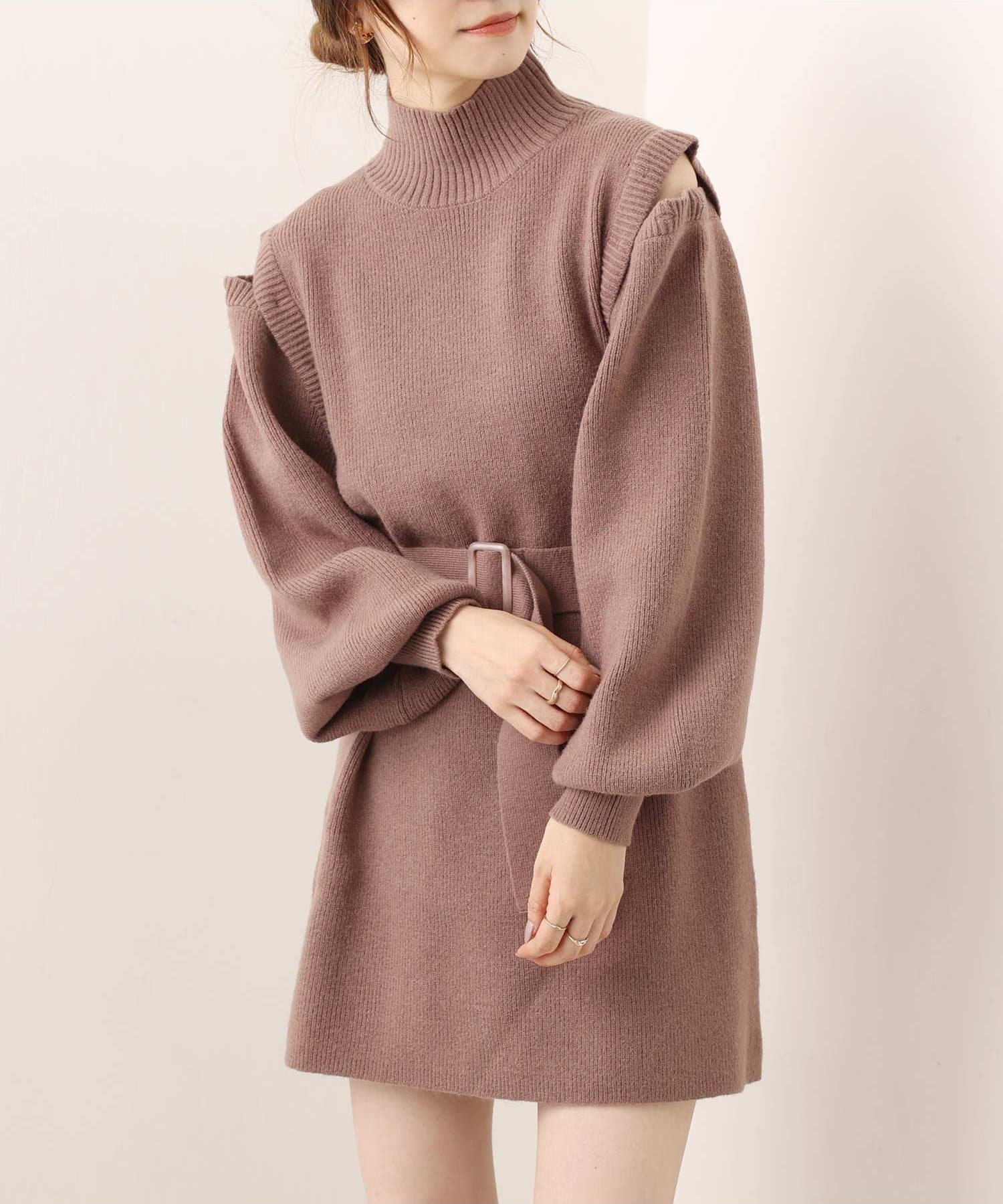 ベルトセットニットミニワンピース One After Another Nice Claup ワンアフターアナザー ナイスクラップ レディース Pal Closet パルクローゼット パルグループ公式ファッション通販サイト