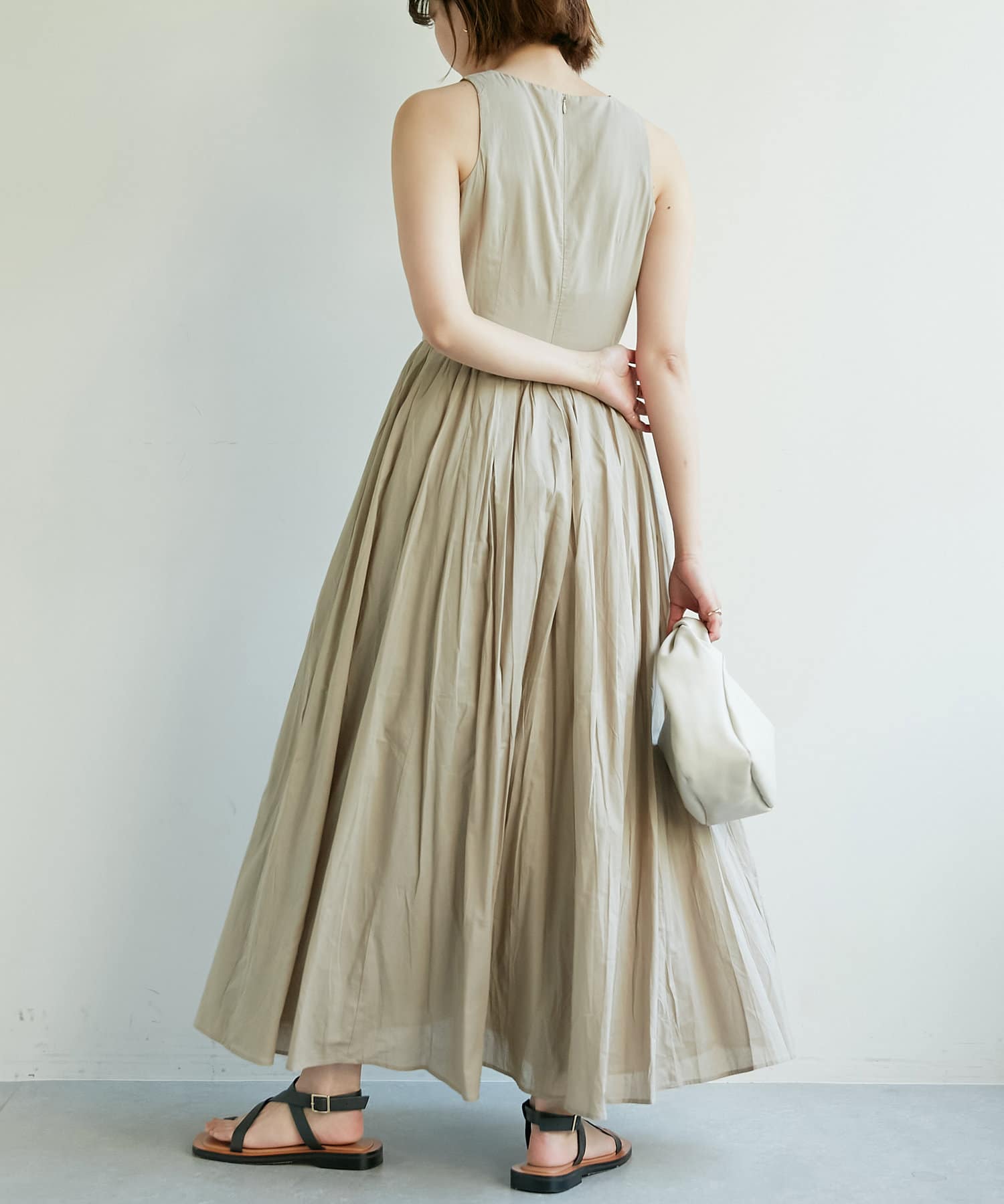 きのある Demi-Luxe BEAMS - MARIHA マリハ 夏のレディソリッドドレス（ベージュ）38の通販 by はなのお店｜デミル
