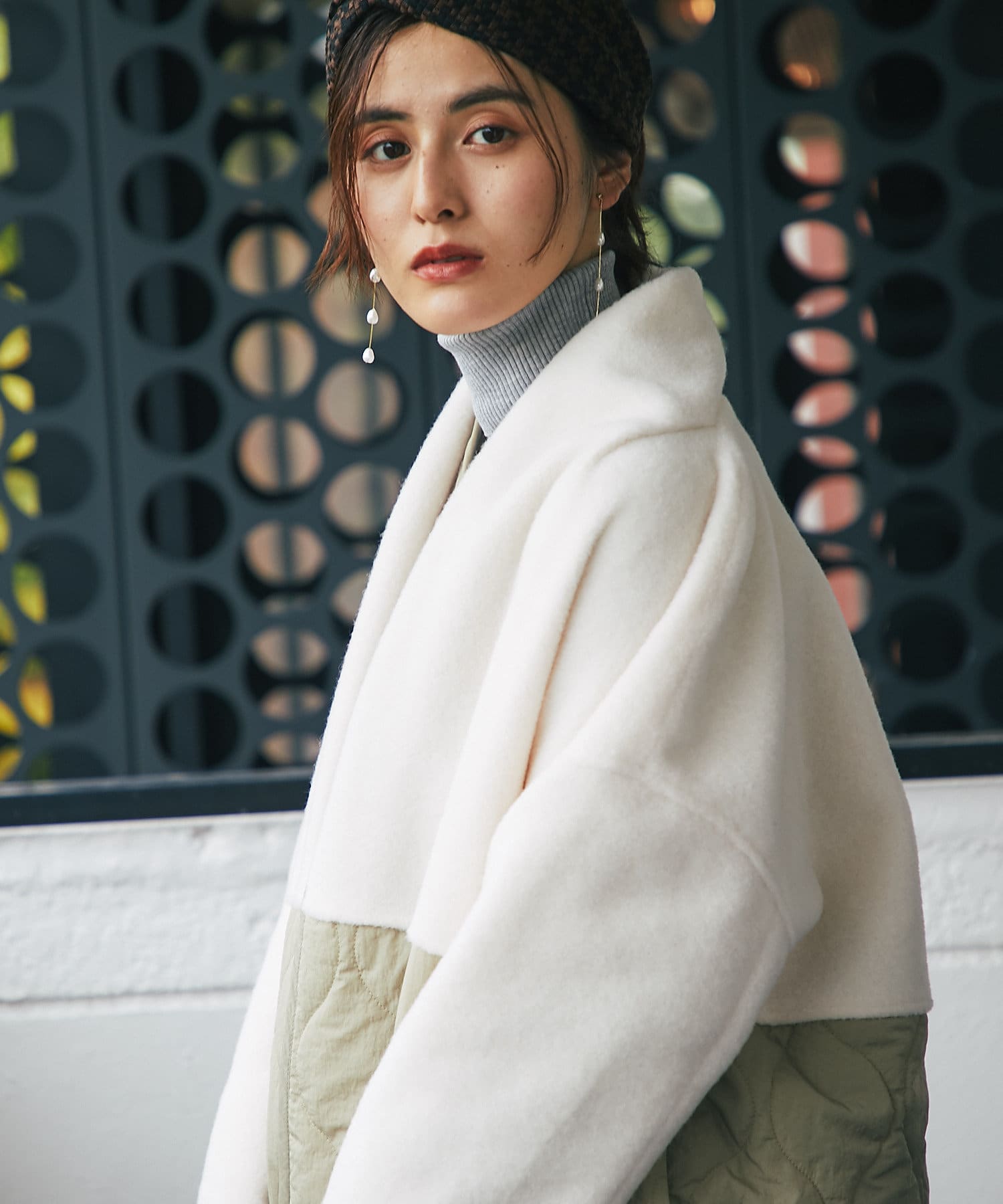 軽くて暖かい着心地が魅力 ニットナッピングドッキングコート Outlet Premium アウトレット プレミアム レディース Pal Closet パルクローゼット パルグループ公式ファッション通販サイト