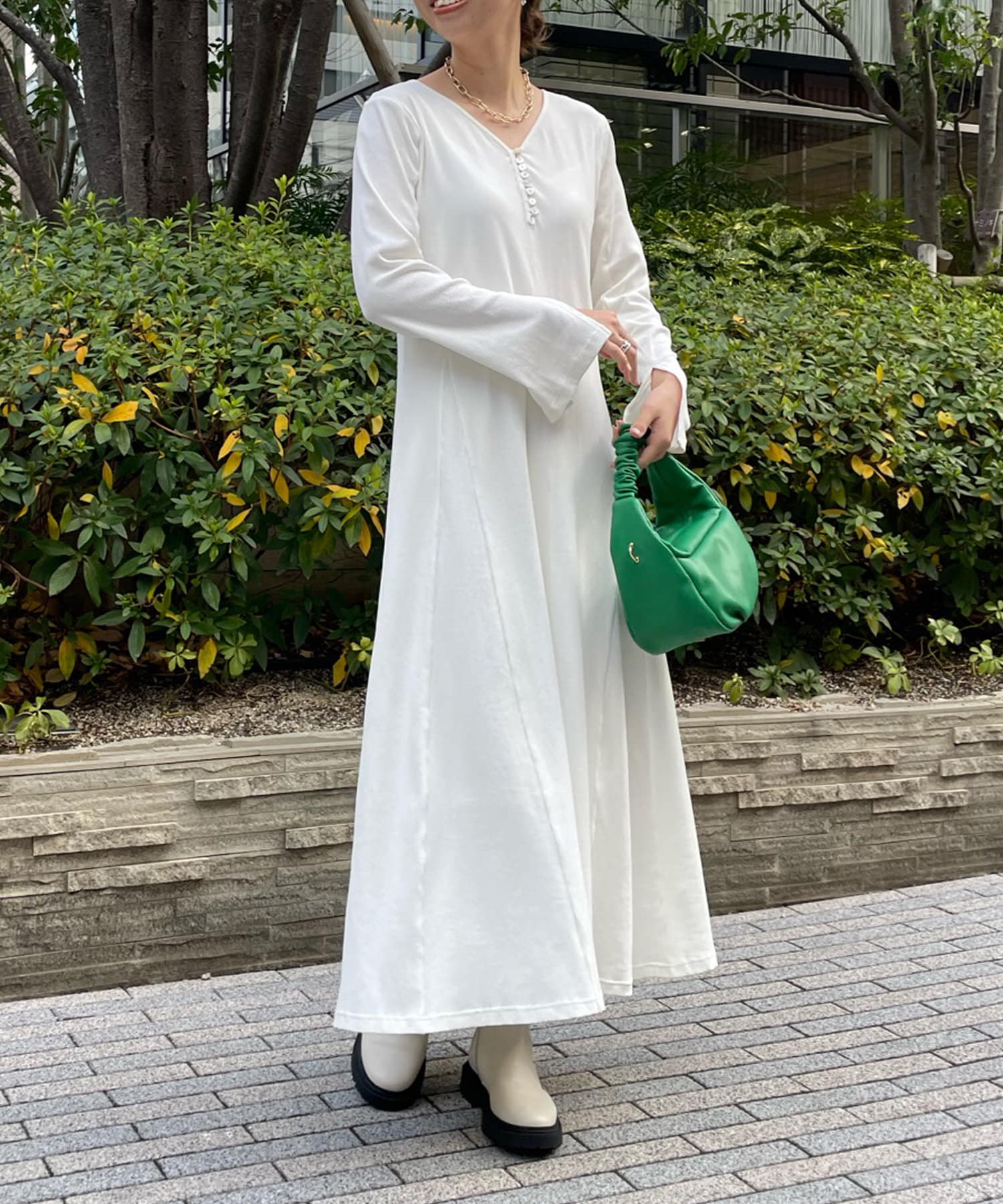 DouDouイレギュラー切りかえワンピース DouDou ワンピース 【WEB限定】2WAY切替ワンピース : ZOZOTOWN