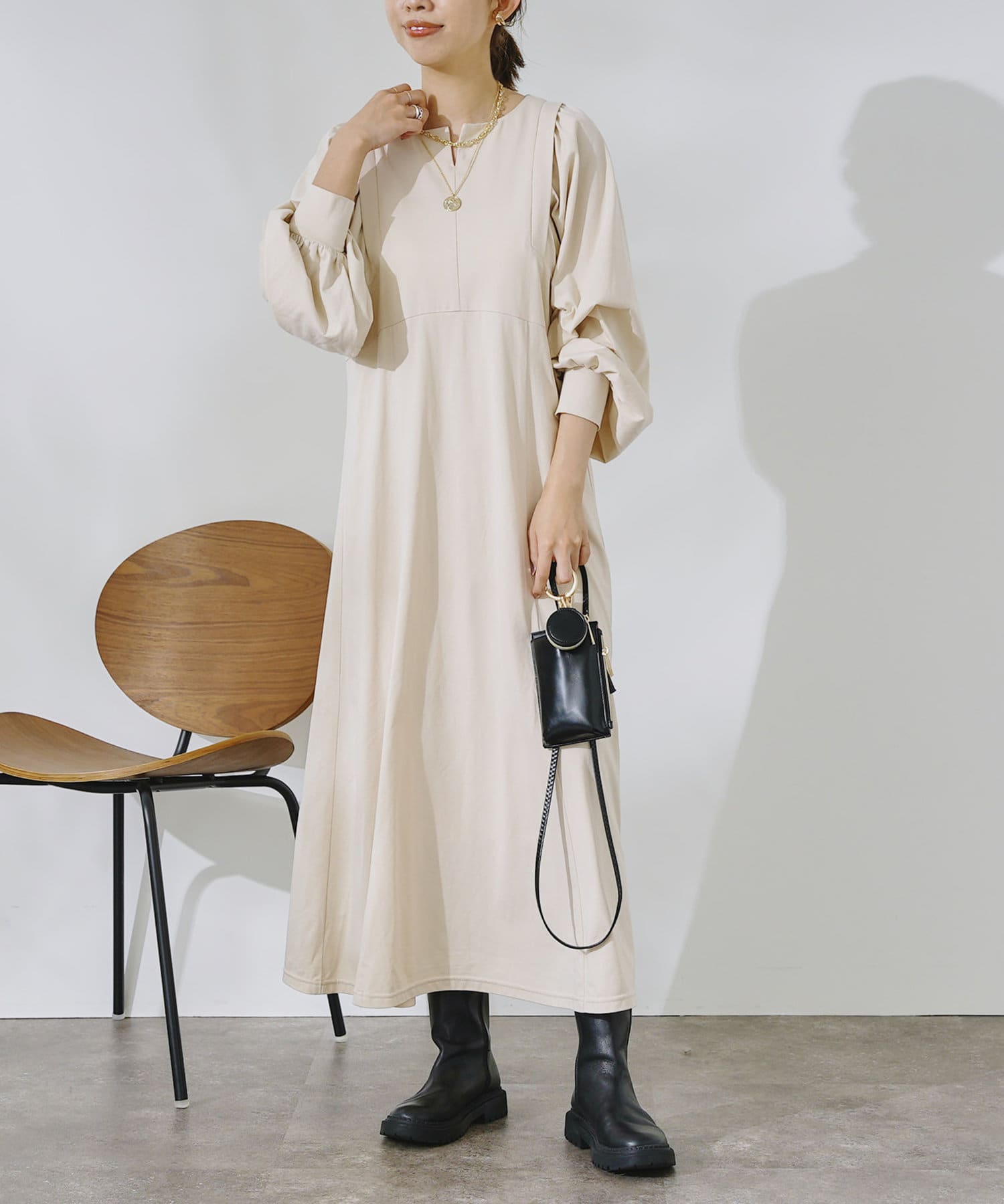 ショルダー切替ワンピース Doudou ドゥドゥ ライフスタイル Pal Closet パルクローゼット パルグループ公式ファッション通販サイト