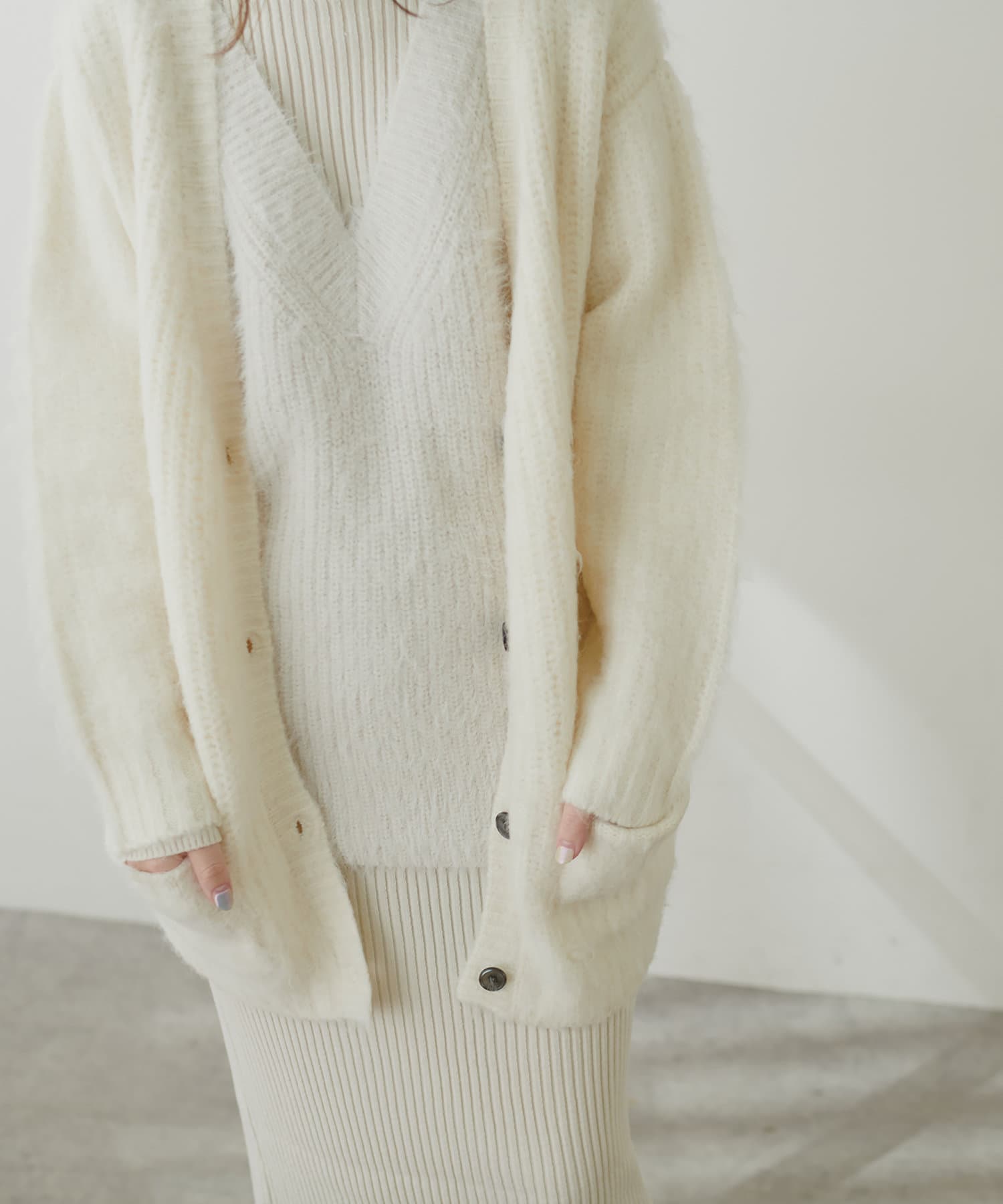 natural couture(ナチュラルクチュール) 【動画あり・大人ナチュ】【WEB限定】モンスターBIGカーディガン