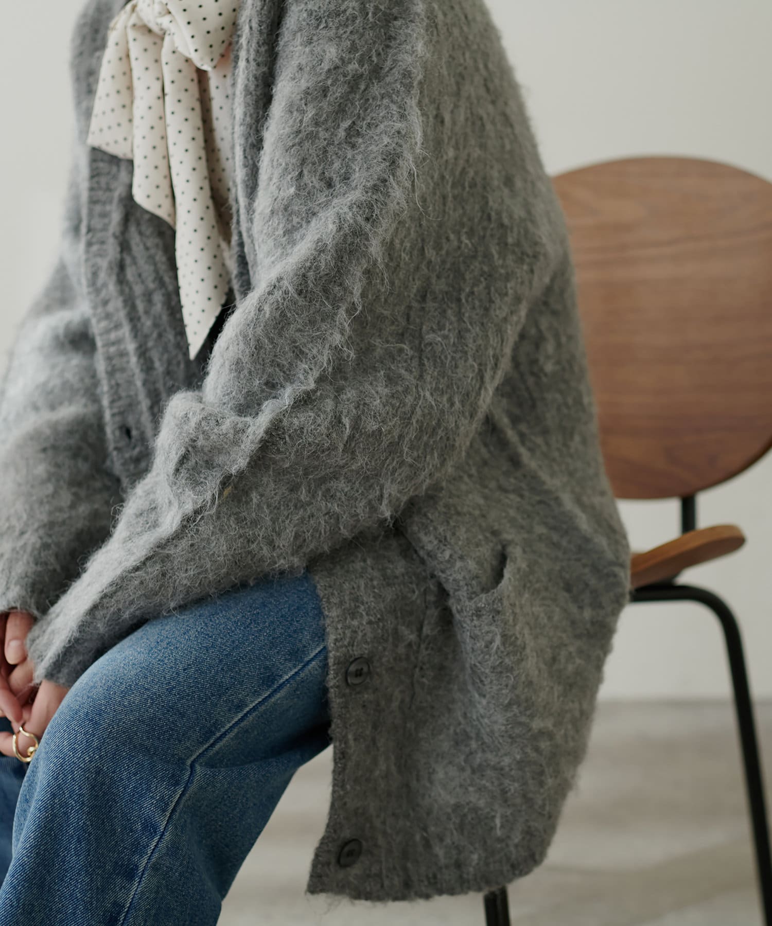 natural couture(ナチュラルクチュール) 【動画あり・大人ナチュ】【WEB限定】モンスターBIGカーディガン