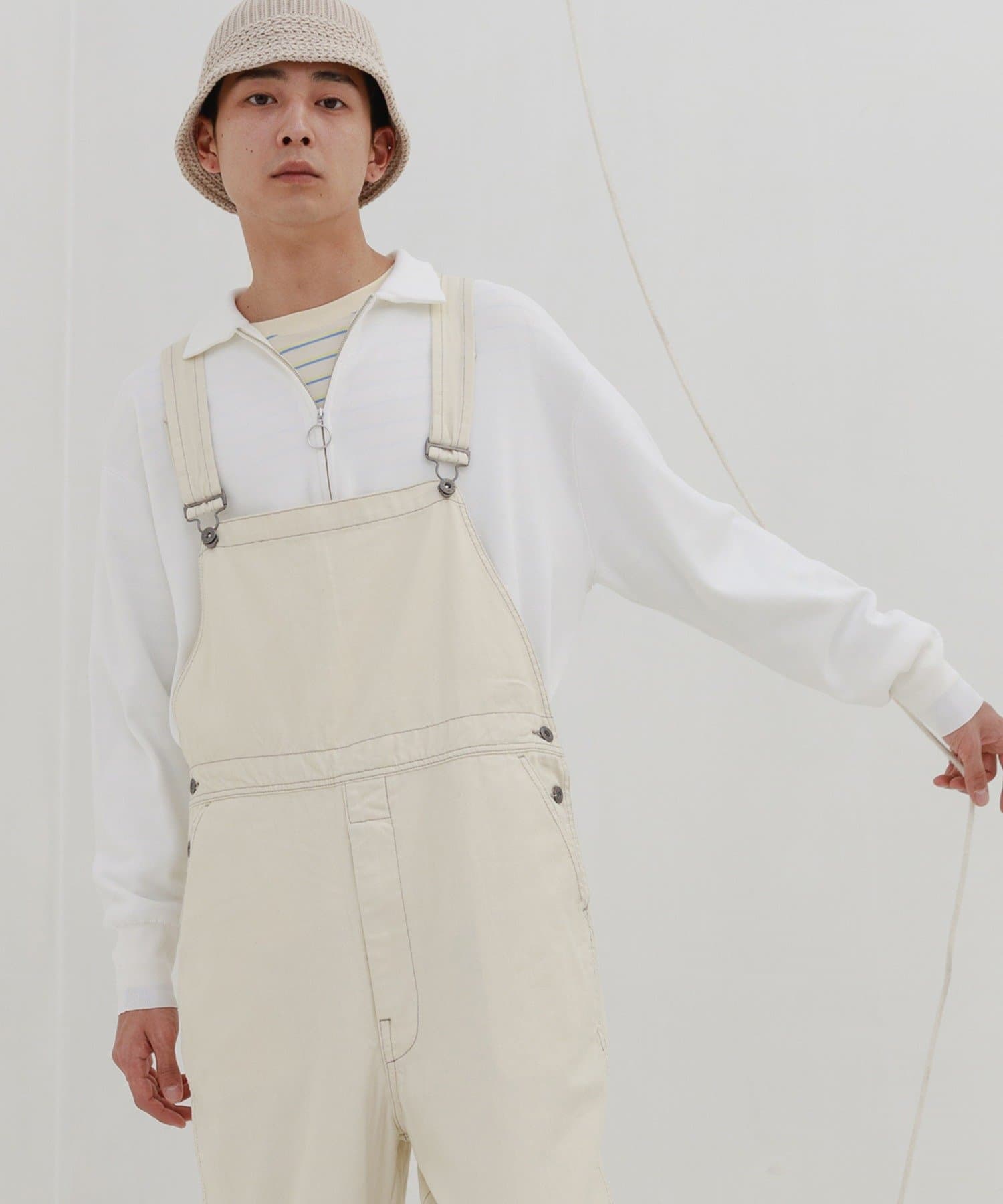 WHIMSIC】HALF ZIP KNIT POLO SHIRT 