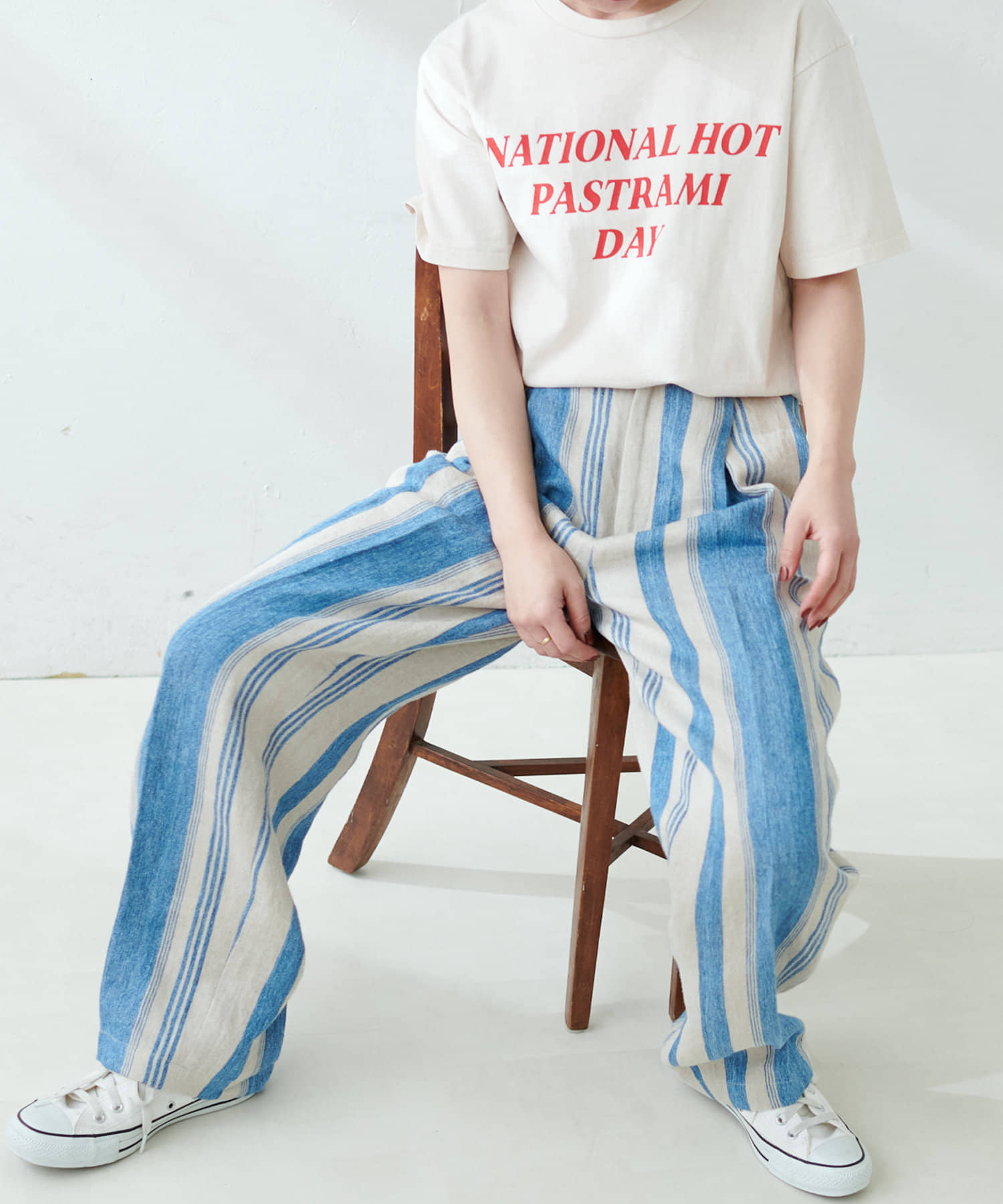 Deliy デリー ストライプリネンパンツ Collage Gallardagalante コラージュ ガリャルダガランテ レディース Pal Closet パルクローゼット パルグループ公式ファッション通販サイト