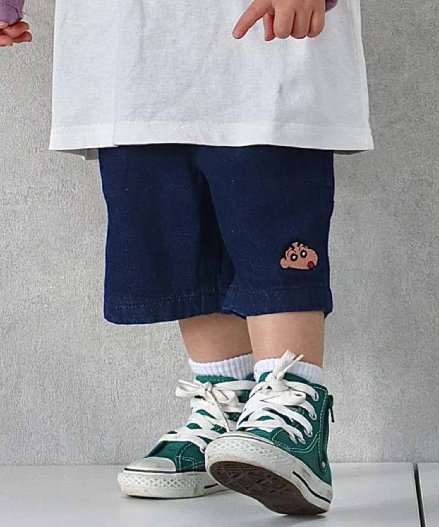 CIAOPANIC TYPY(チャオパニックティピー) 【KIDS】【SHINCHAN de TYPY】刺繍デニムショートパンツ