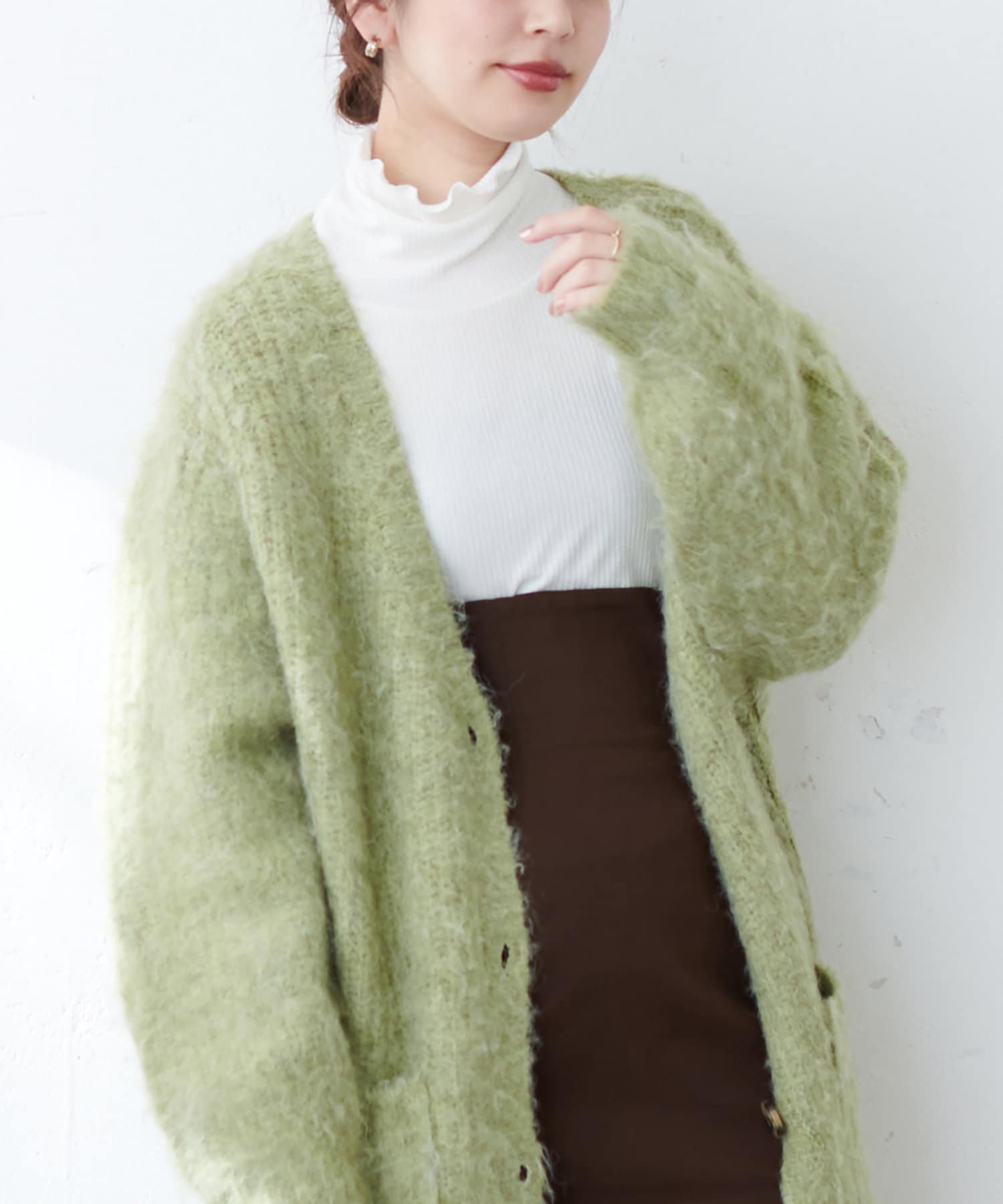 natural couture(ナチュラルクチュール) 【WEB限定】メランジカットリブタートル