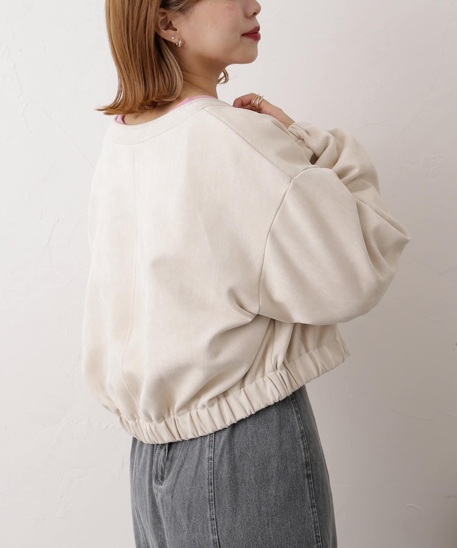 フェイクスエードショートブルゾン Thevon ゼヴォン レディース Pal Closet パルクローゼット パルグループ公式ファッション通販サイト