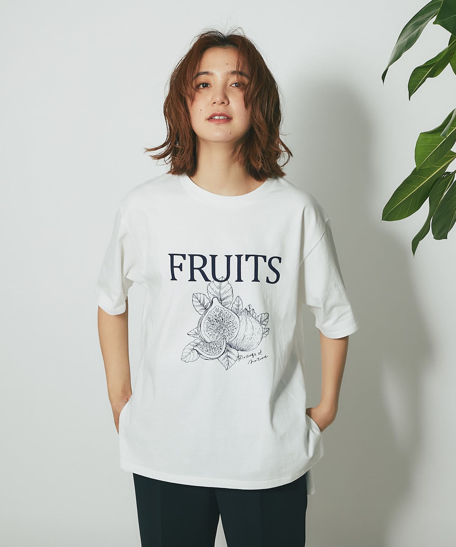 WEB限定】FRUITSプリント Tシャツ | RIVE DROITE(リヴドロワ