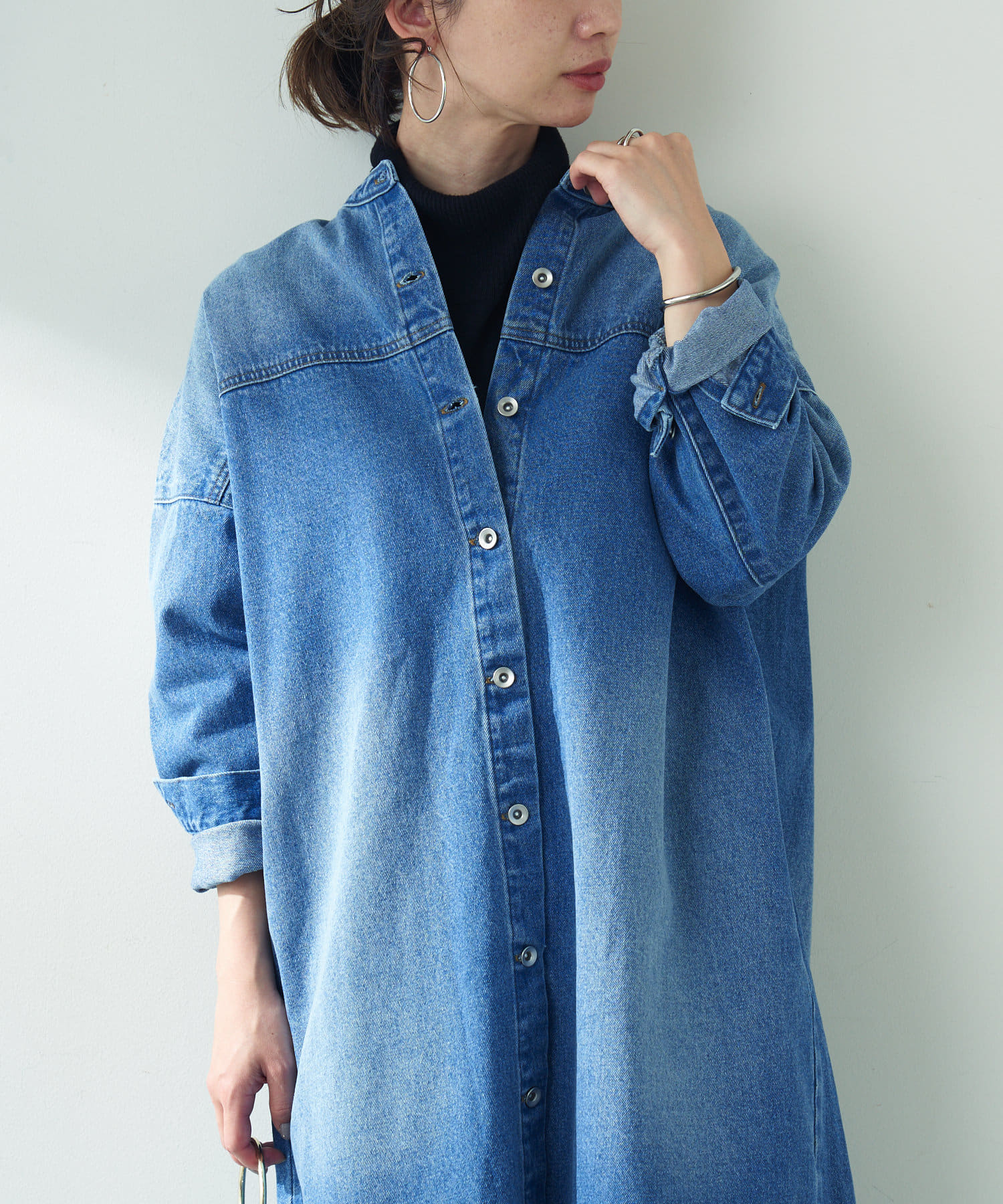 Q Anos キュアノス デニムシャツワンピース Collage Gallardagalante コラージュ ガリャルダガランテ レディース Pal Closet パルクローゼット パルグループ公式ファッション通販サイト