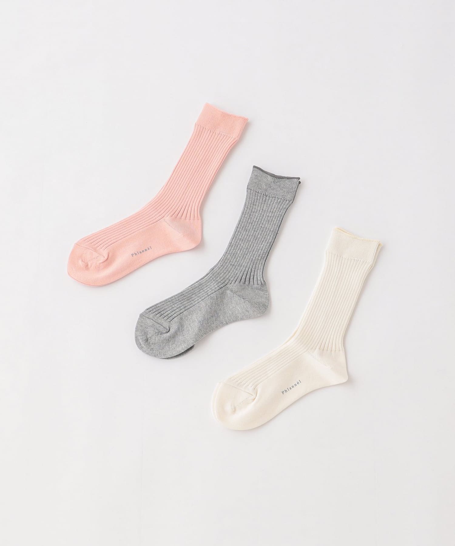 BLOOM&BRANCH(ブルームアンドブランチ) Phlannèl /women Three Pack Cotton Socks