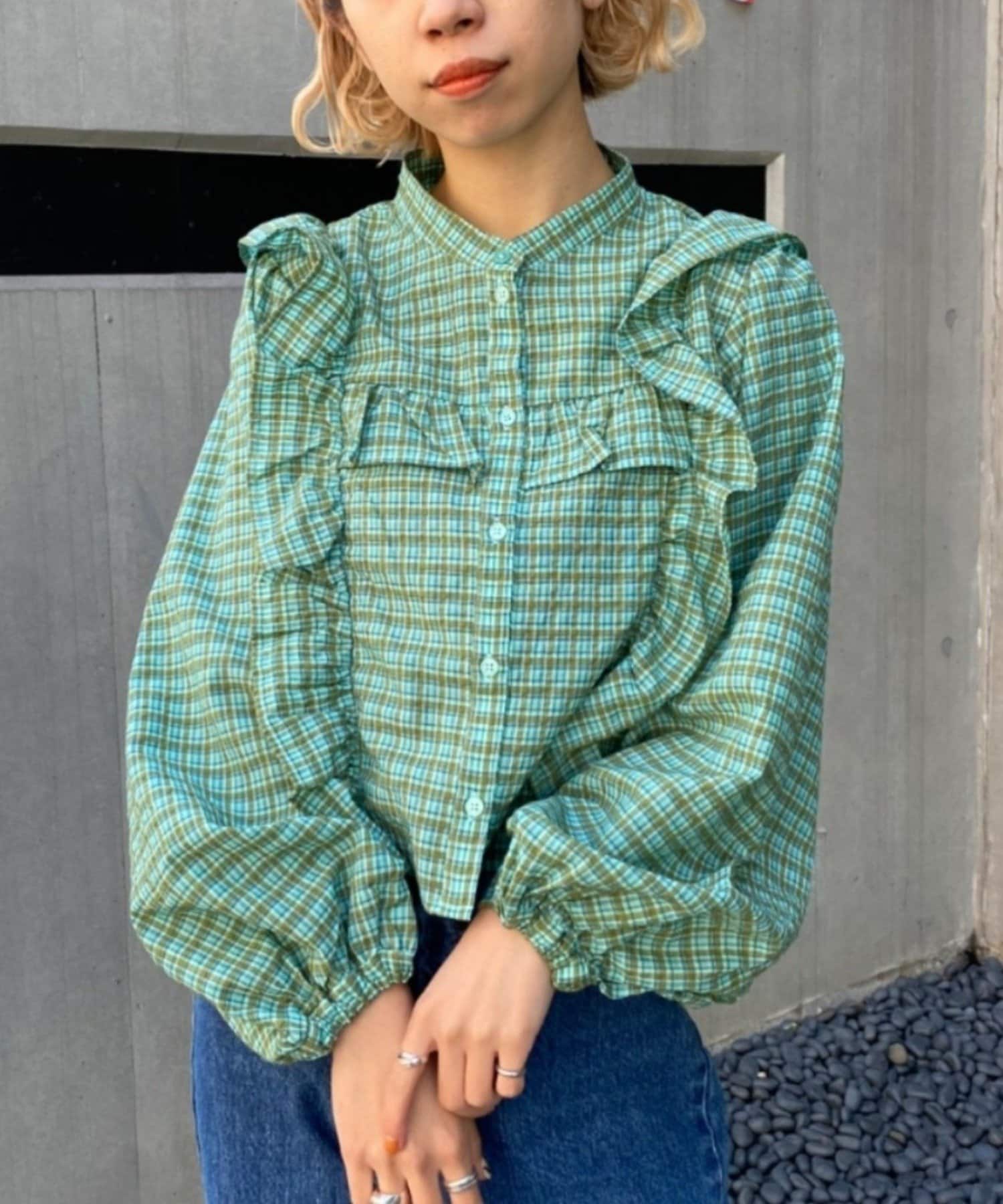 クレープチェックフリルブラウス Ciaopanic チャオパニック レディース Pal Closet パルクローゼット パルグループ公式ファッション通販サイト