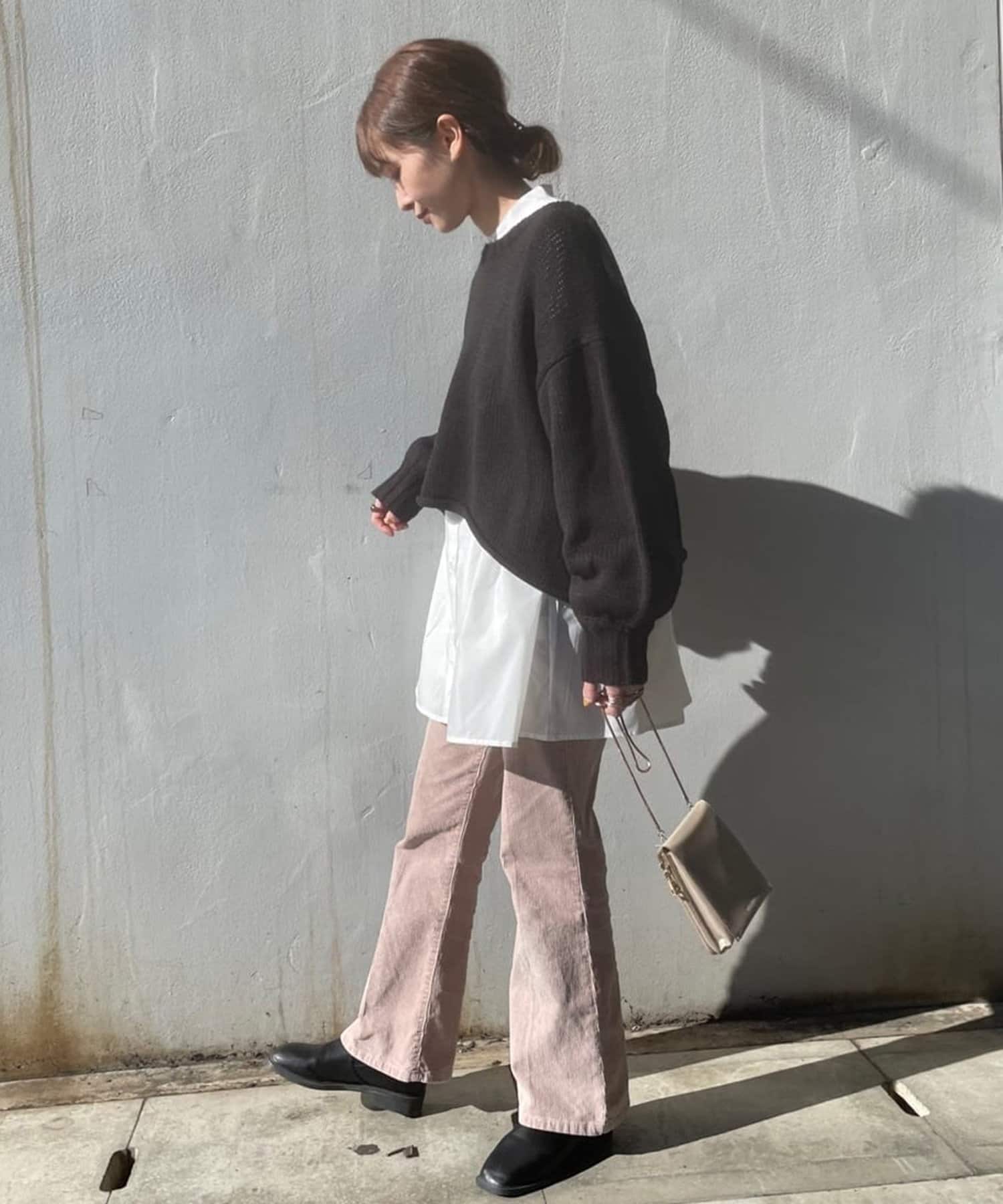 NICE CLAUP / OLIVE des OLIVE OUTLET(ナイスクラップ  / オリーブ デ オリーブ アウトレット) 天竺編みショートトップス