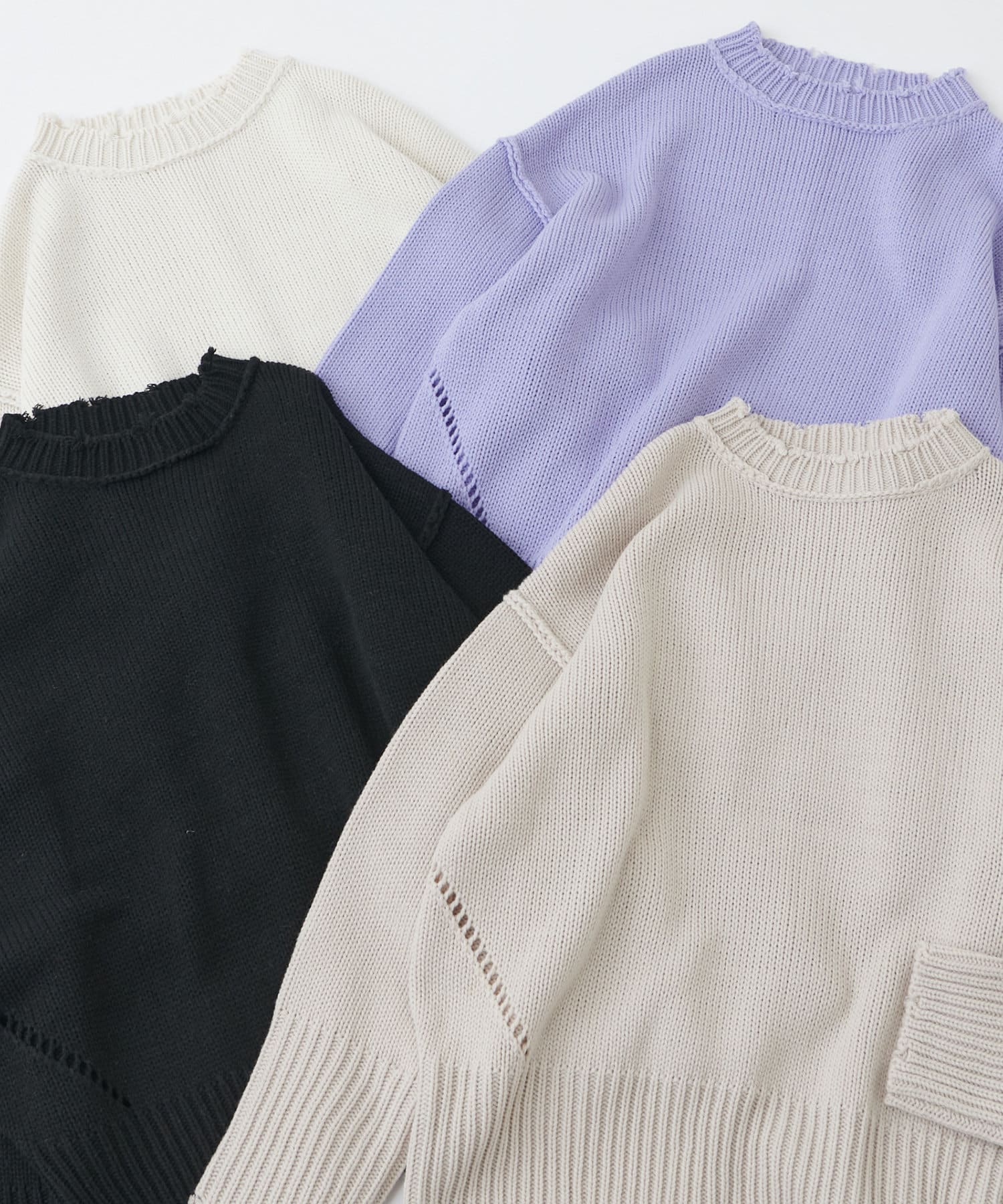 NICE CLAUP / OLIVE des OLIVE OUTLET(ナイスクラップ  / オリーブ デ オリーブ アウトレット) 天竺編みダメージＰＯ