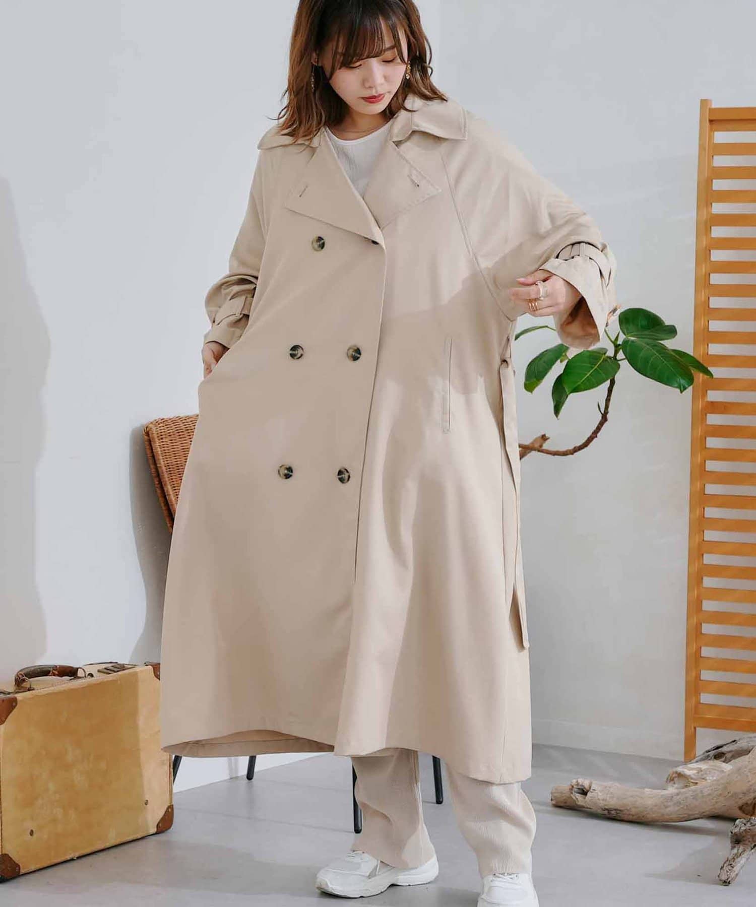 ロング丈トレンチコート Cpcm シーピーシーエム レディース Pal Closet パルクローゼット パルグループ公式ファッション通販サイト