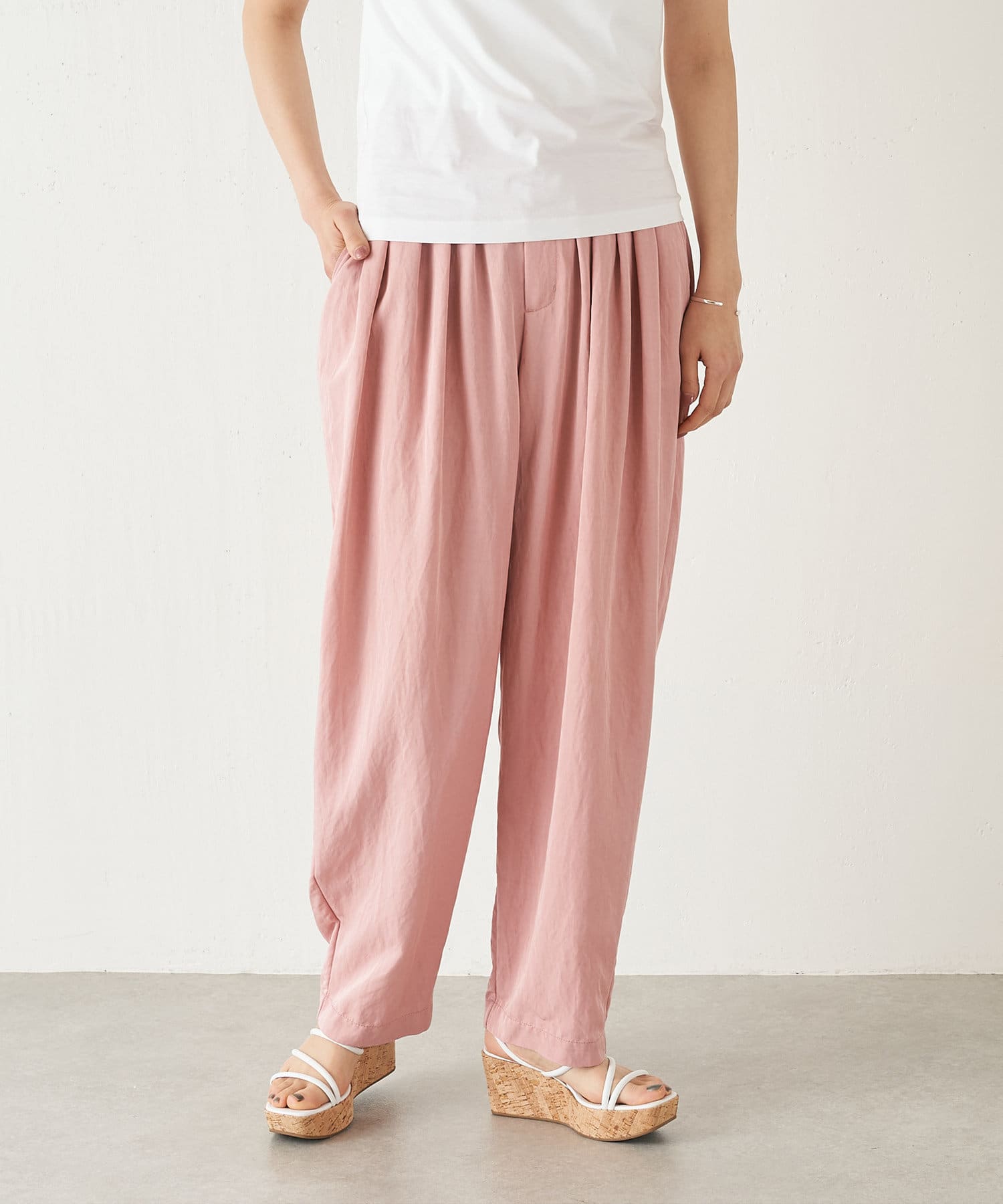 2サイズ展開 タックルーズパンツ Beardsley ビアズリー レディース Pal Closet パルクローゼット パルグループ公式ファッション通販サイト