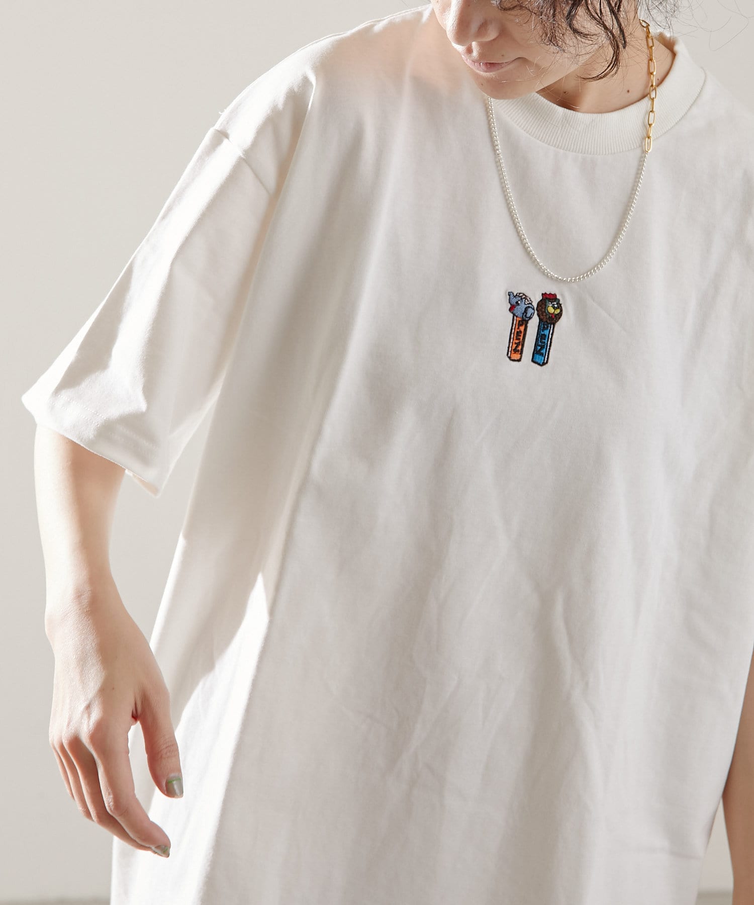 WEB限定あり・2サイズ展開》【PEZ (ペッツ)×ear】刺繍半袖Tシャツ 