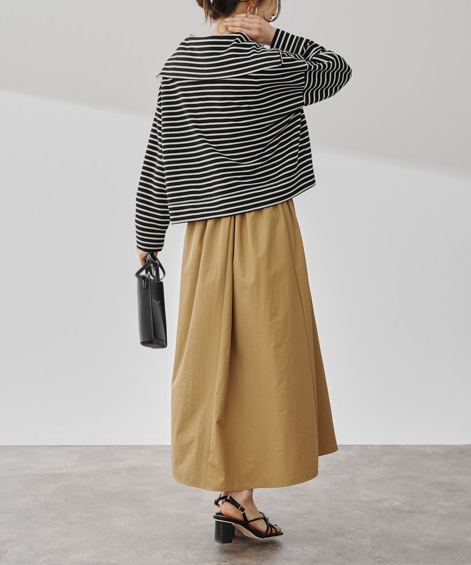 prose verse(プロズヴェール) ハーフジップボーダースウェット