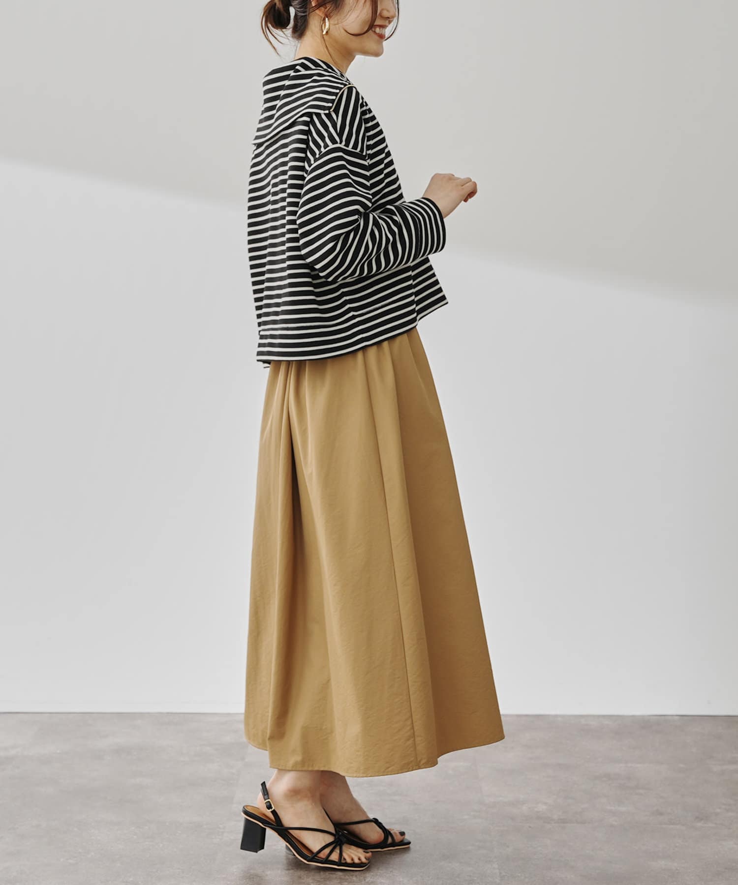 prose verse(プロズヴェール) ハーフジップボーダースウェット