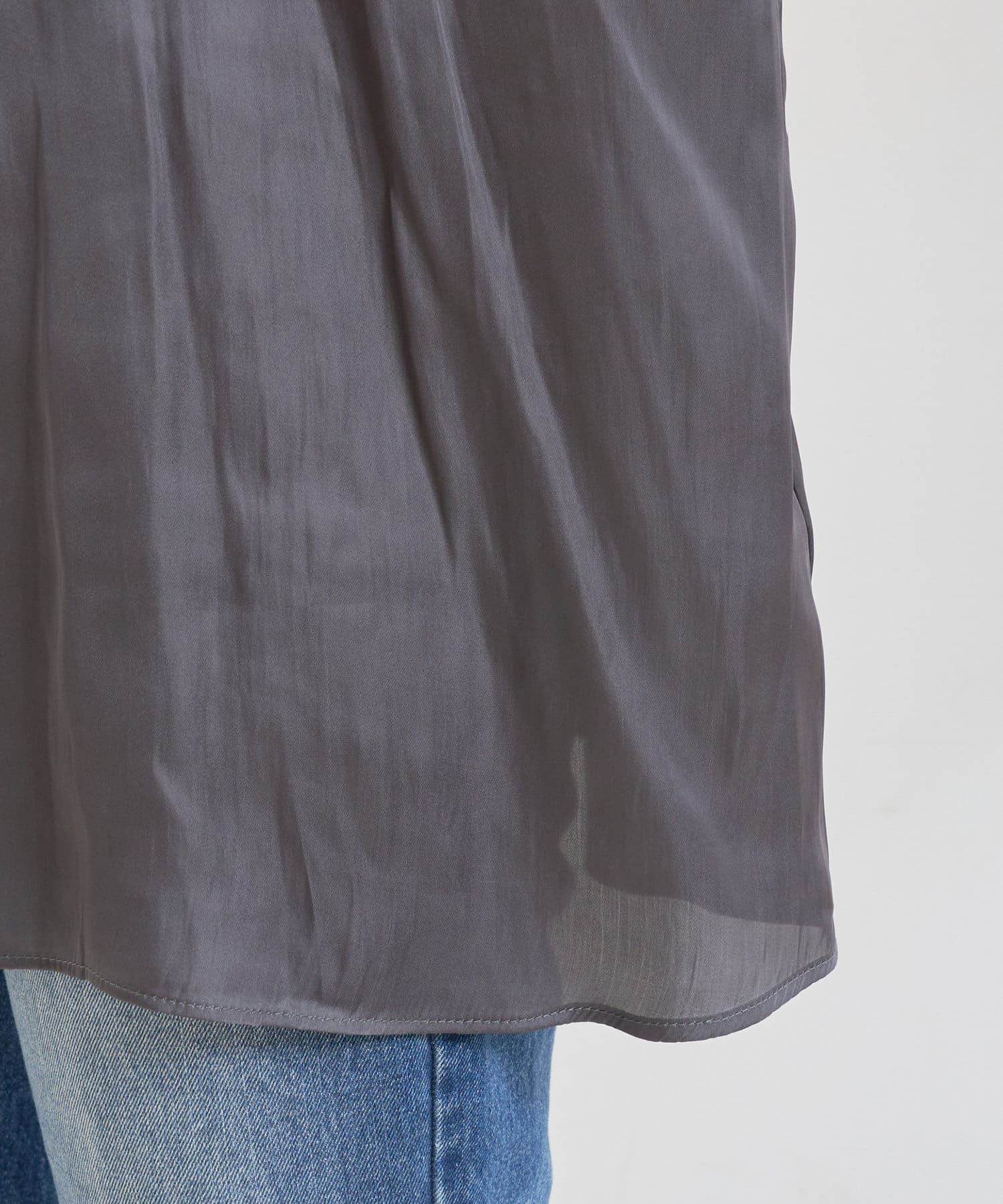 natural couture(ナチュラルクチュール) 【WEB限定】便利なシャーリングボリューム袖ブラウス