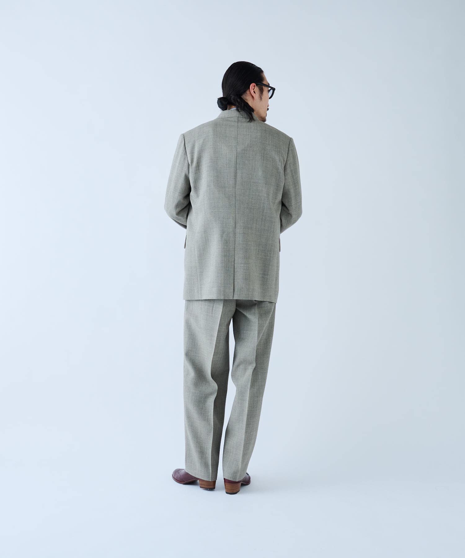 YLÈVE TOP OVERDYE SUMMER WOOL TROUSERS - スラックス