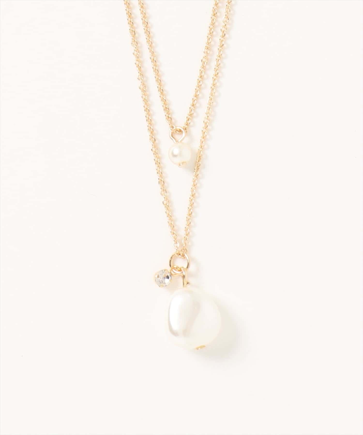 natural couture(ナチュラルクチュール) パール2連ネックレス