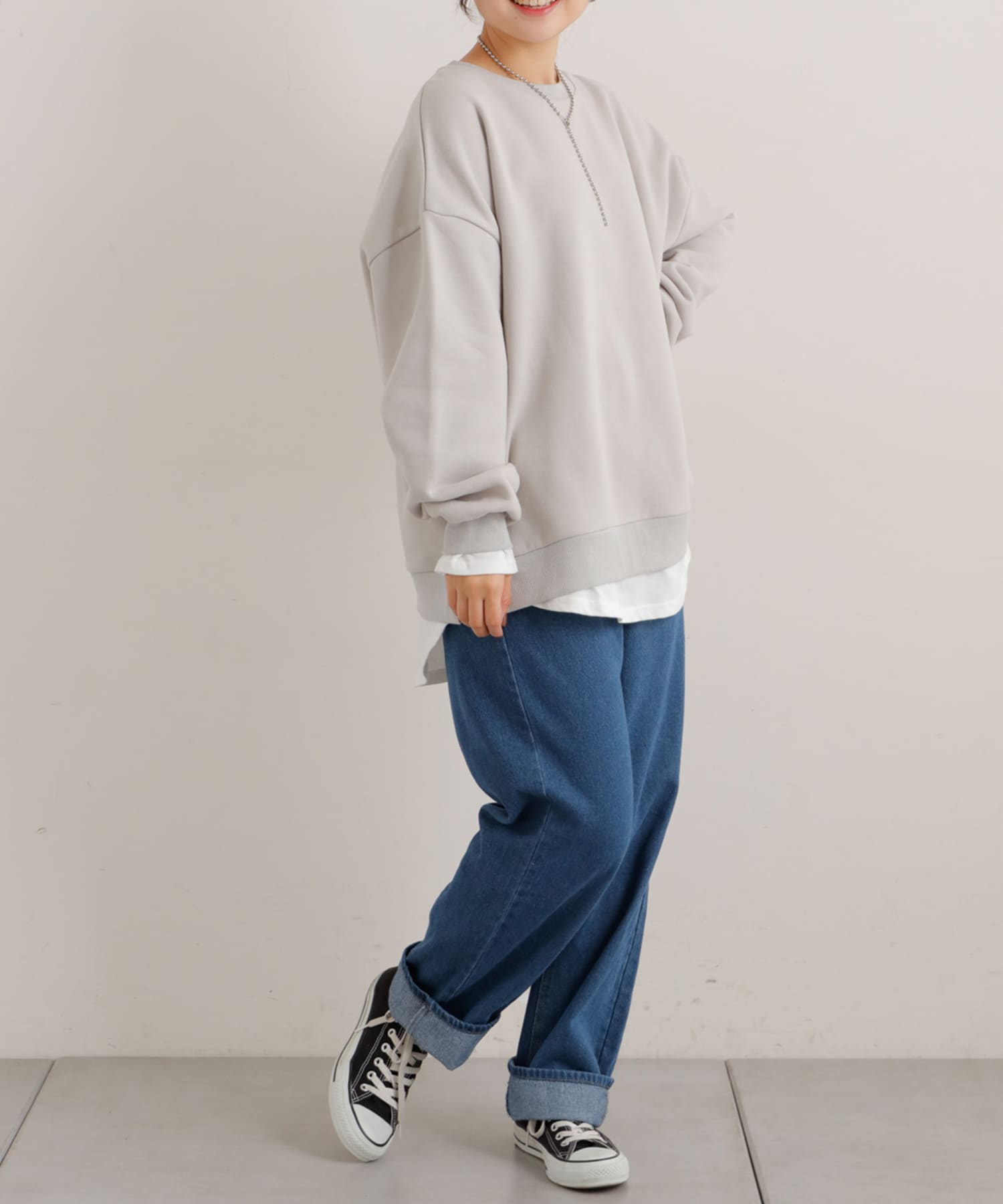 重ね着風プルオーバー | NICE CLAUP / OLIVE des OLIVE OUTLET(ナイ