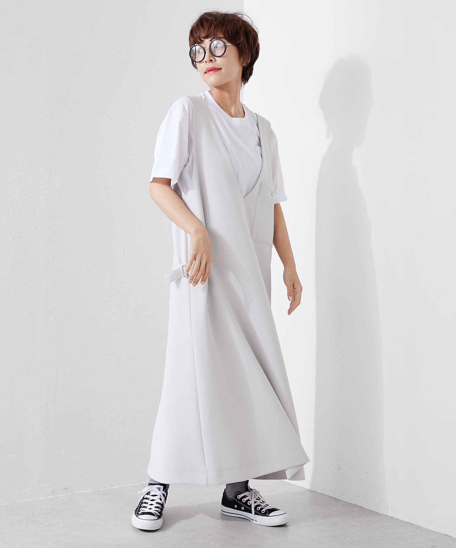 Sum1 Style スミ スタイル ベルト付ベスト風ワンピース Ear Papillonner イア パピヨネ レディース Pal Closet パルクローゼット パルグループ公式ファッション通販サイト