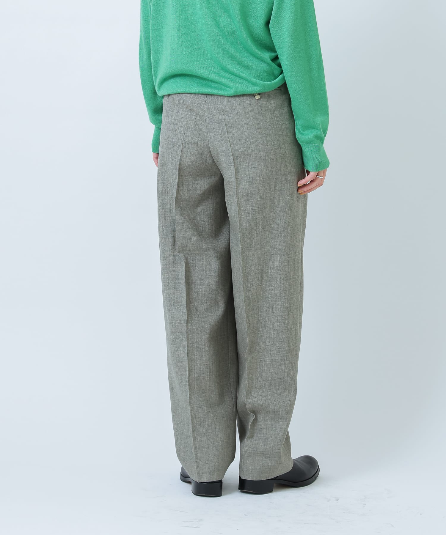 YLÈVE TOP OVERDYE SUMMER WOOL TROUSERS - スラックス