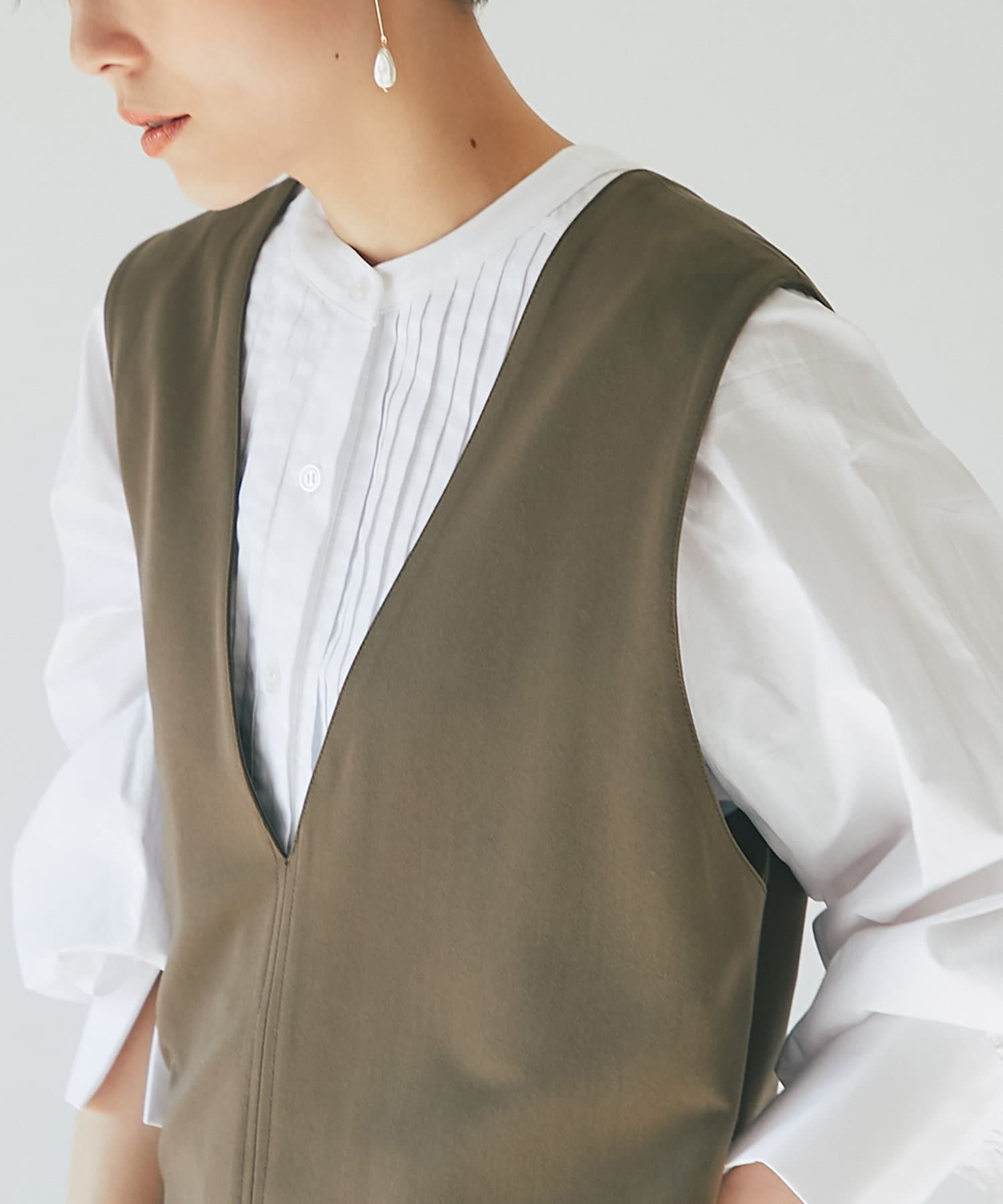 un dix cors(アンディコール) ここでしか手に入らない！【WEB限定】前後2WAYピンタックロングシャツ