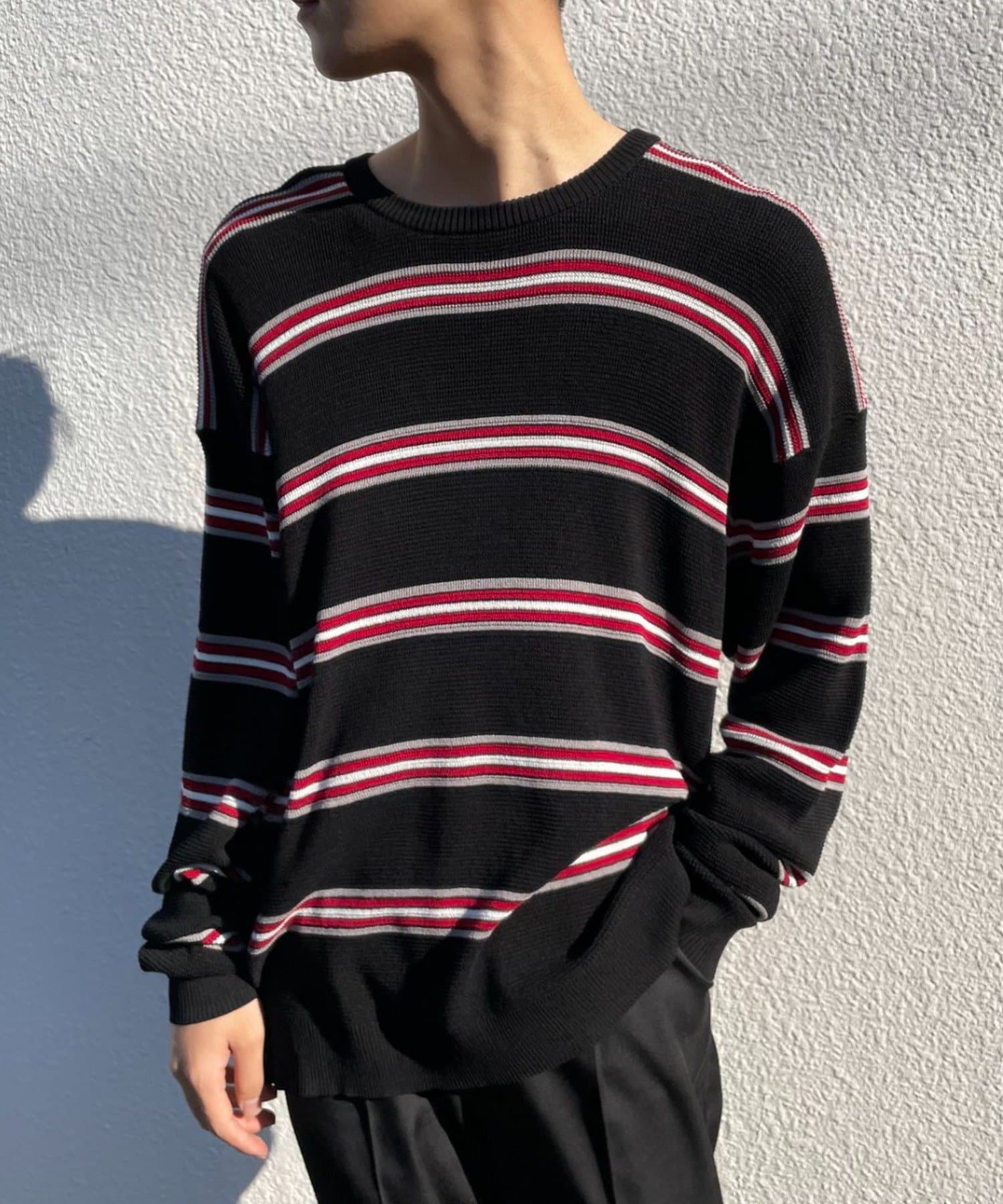 サラサラな着心地 マルチボーダーニット Ciaopanic チャオパニック メンズ Pal Closet パルクローゼット パルグループ公式ファッション通販サイト