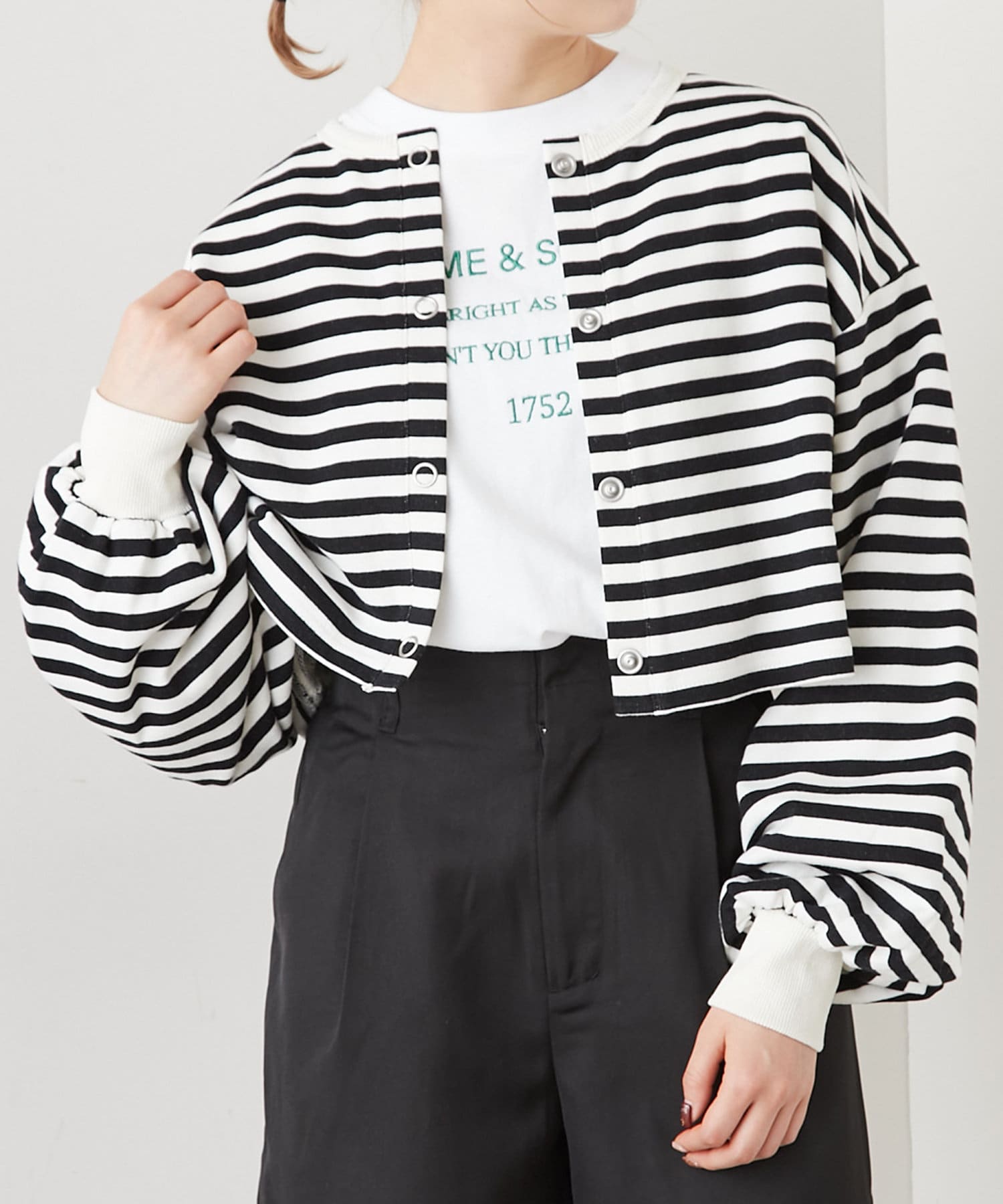 裏毛ボーダーカーデ | NICE CLAUP / OLIVE des OLIVE OUTLET(ナイ