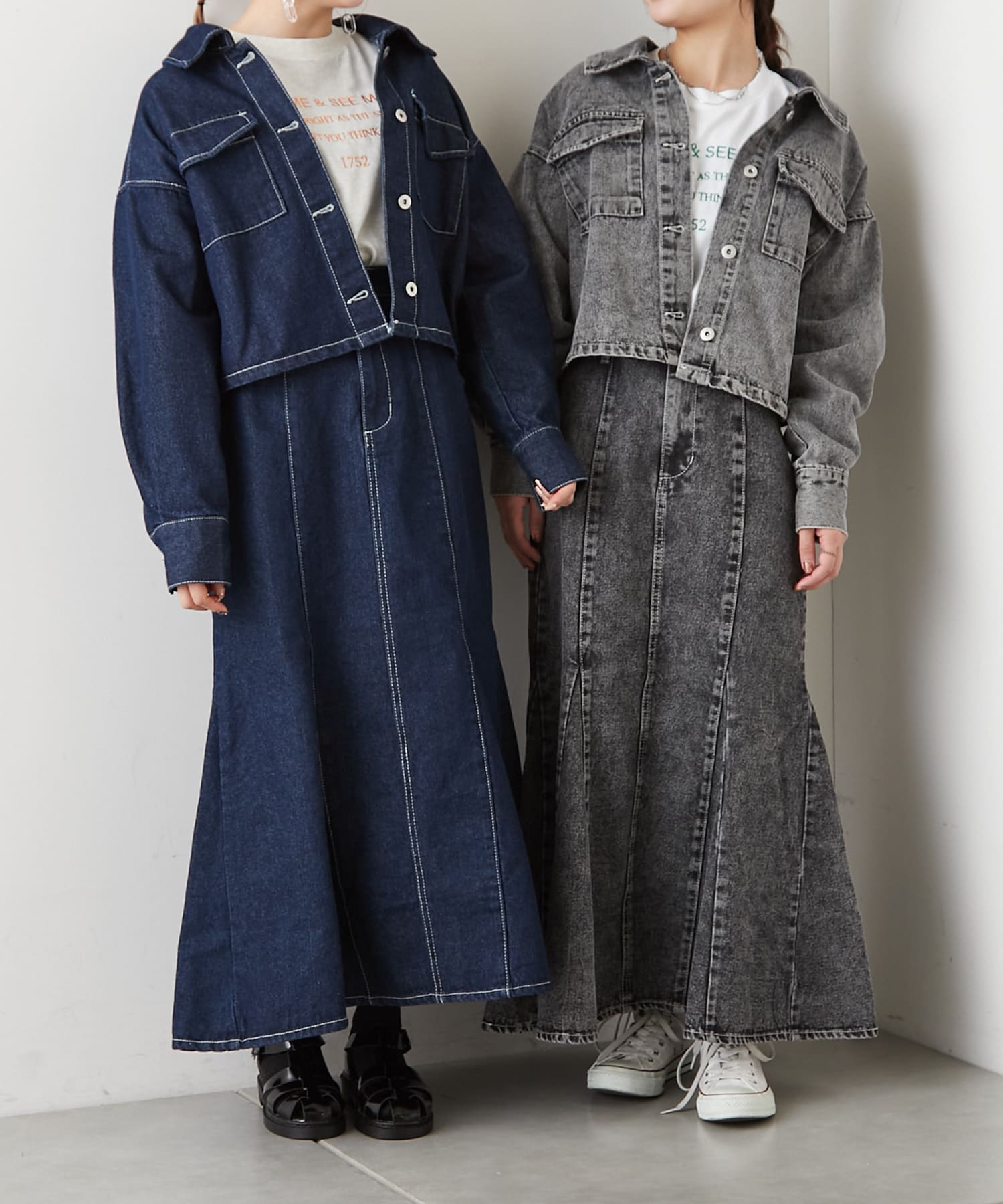 SET UP対応】デニムマーメイドスカート | NICE CLAUP / OLIVE des