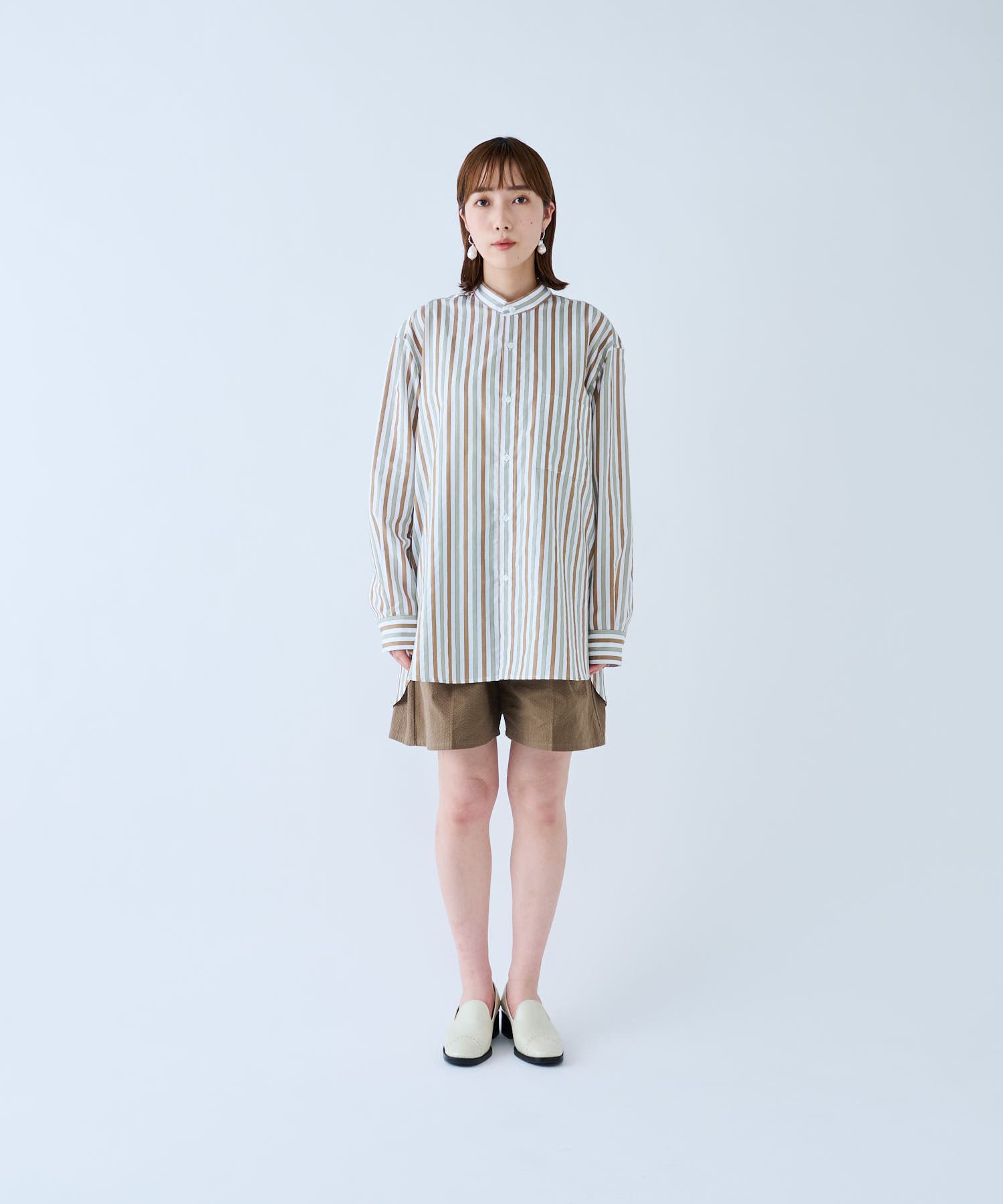 木造 Cristaseya Mao Shirt (WHITE STRIPE) | www.rillow.nl