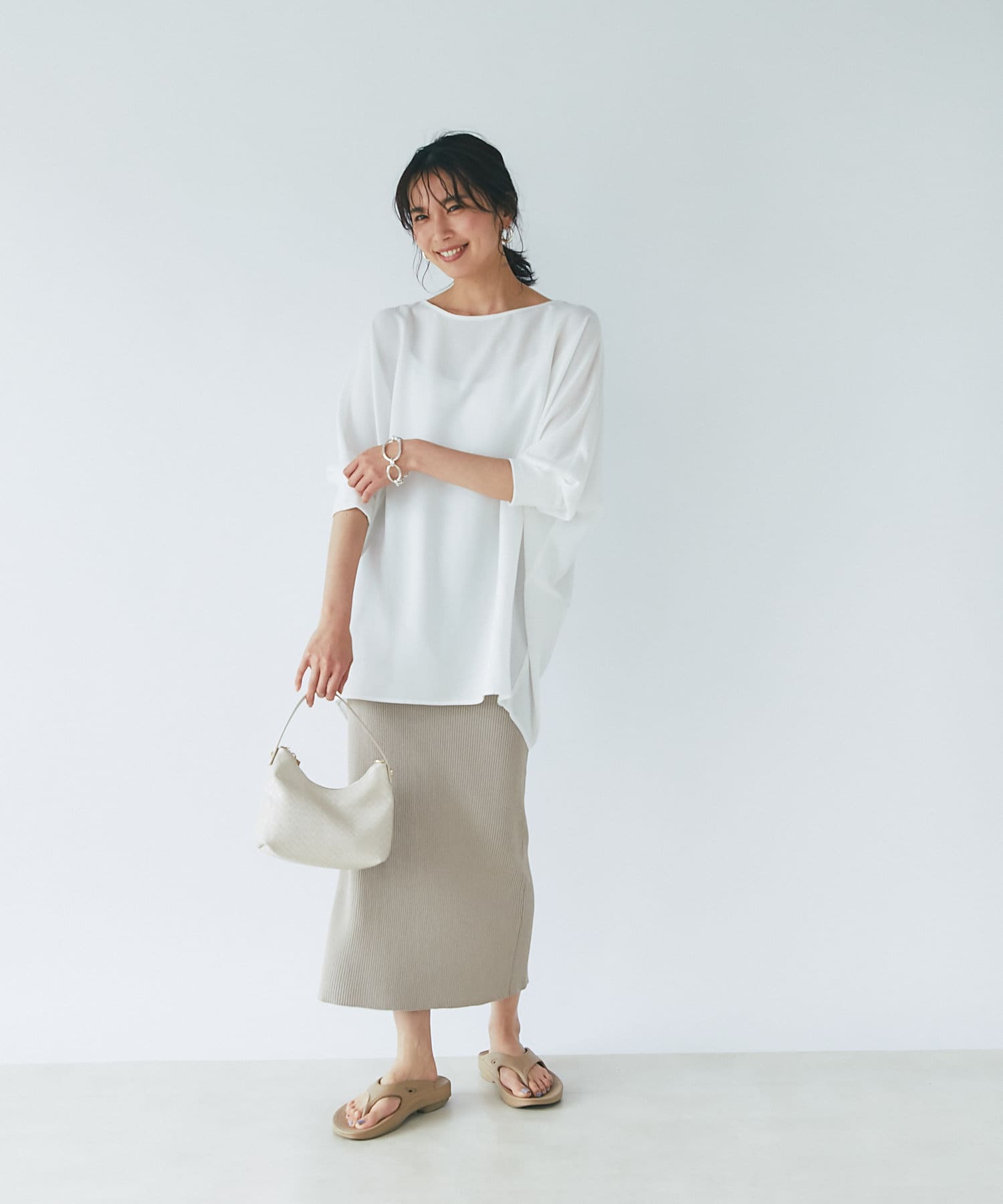 2サイズ展開》細見え効果抜群】リブストレートスカート RIVE DROITE(リヴドロワ)レディース PAL CLOSET(パルクローゼット) パルグループ公式ファッション通販サイト リブストレートスカート