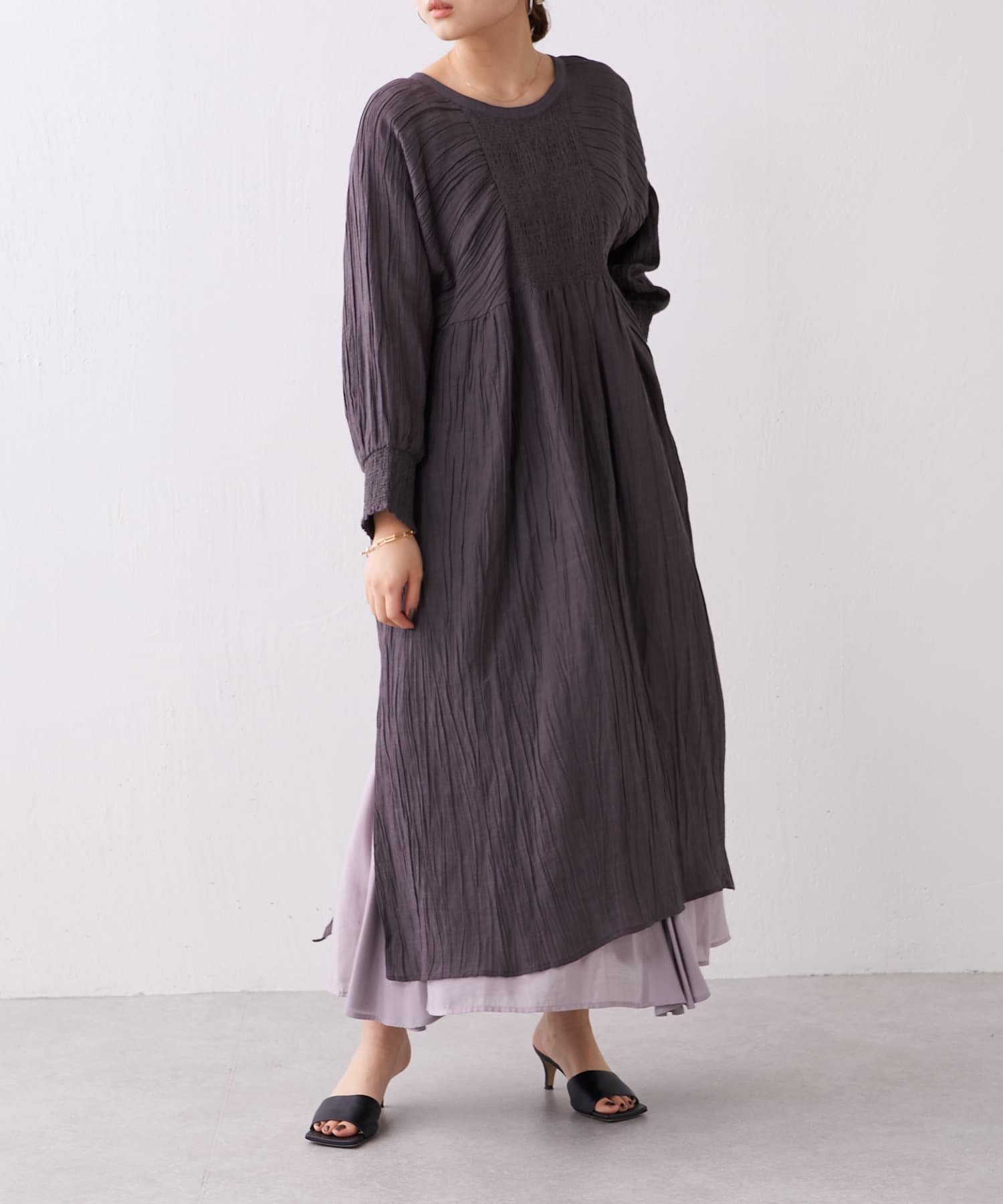 大人上品デザイン スモッキング刺繍ワンピース Jena Espace Merveilleux ジェナ エスパスメルヴェイユ レディース Pal Closet パルクローゼット パルグループ公式ファッション通販サイト