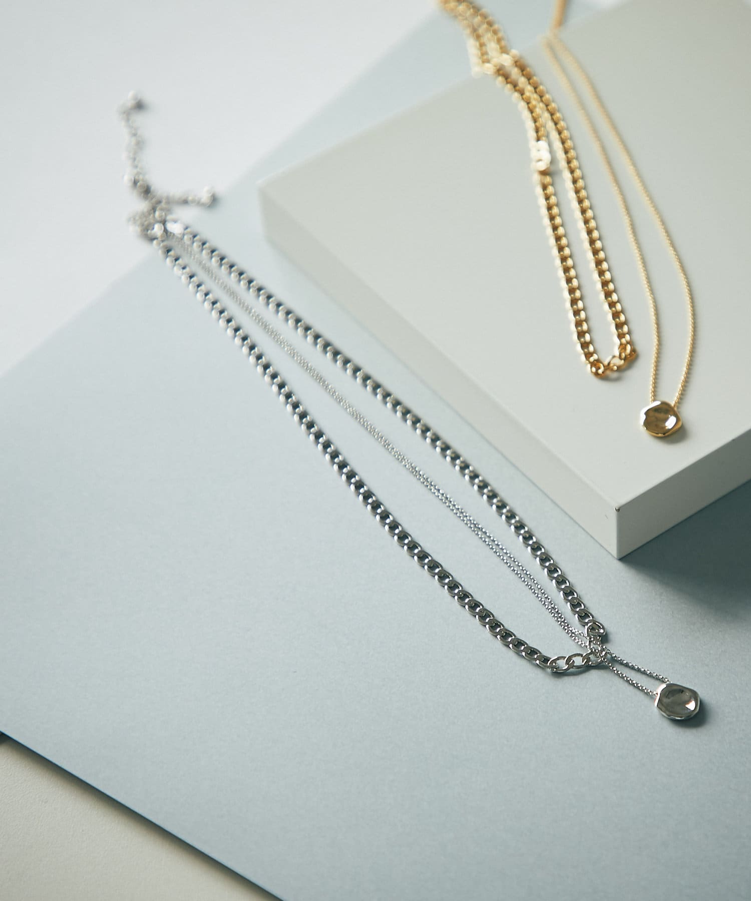 un dix cors(アンディコール) 【GOLDY(ゴールディ)】2SETプチプレートネックレス