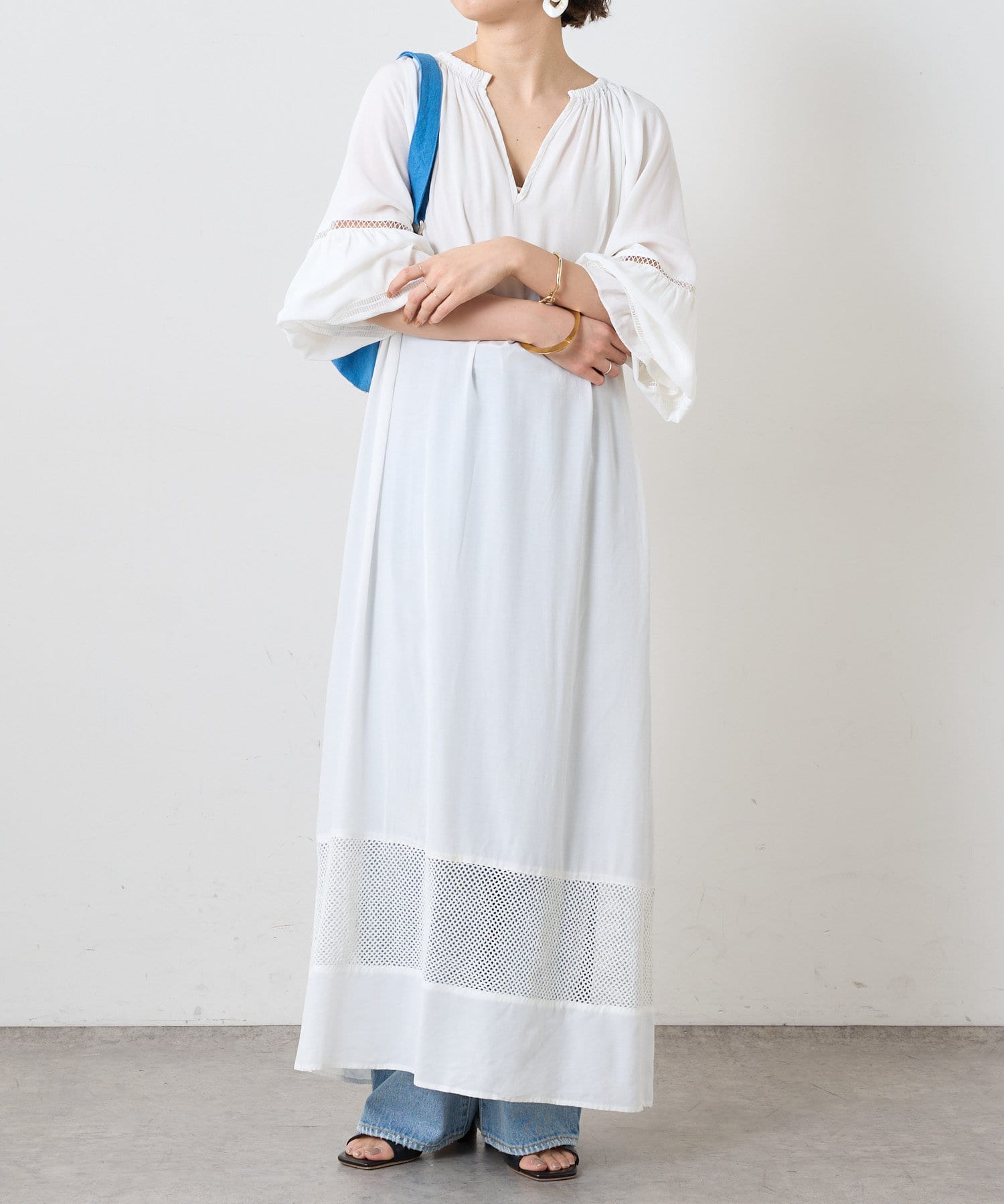 メッシュレース切替ワンピース　ブラック メッシュレース切替ワンピース / GRACE CONTINENTAL | GRACE