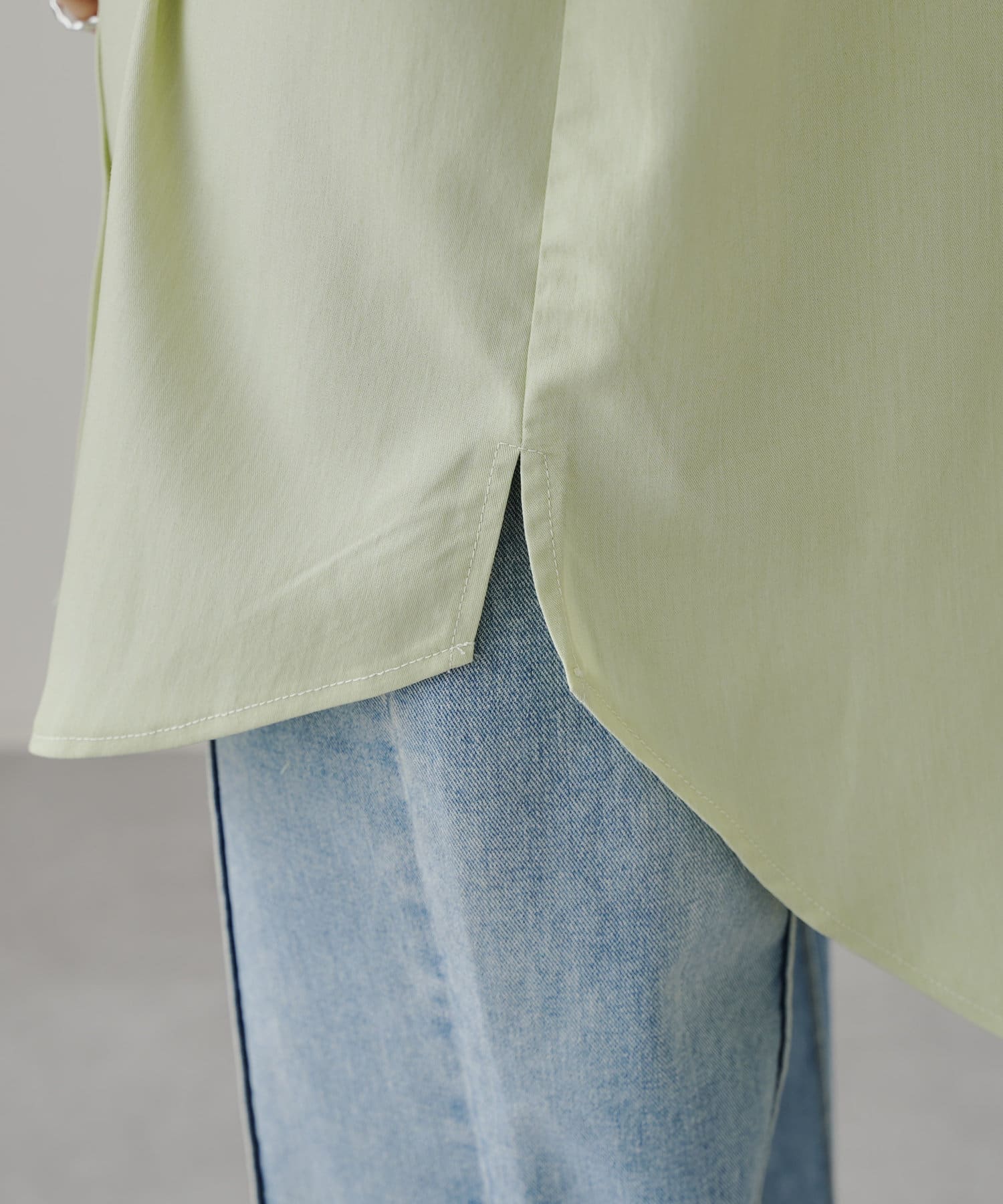 prose verse(プロズヴェール) 配色ステッチWポケットノースリーブシャツ