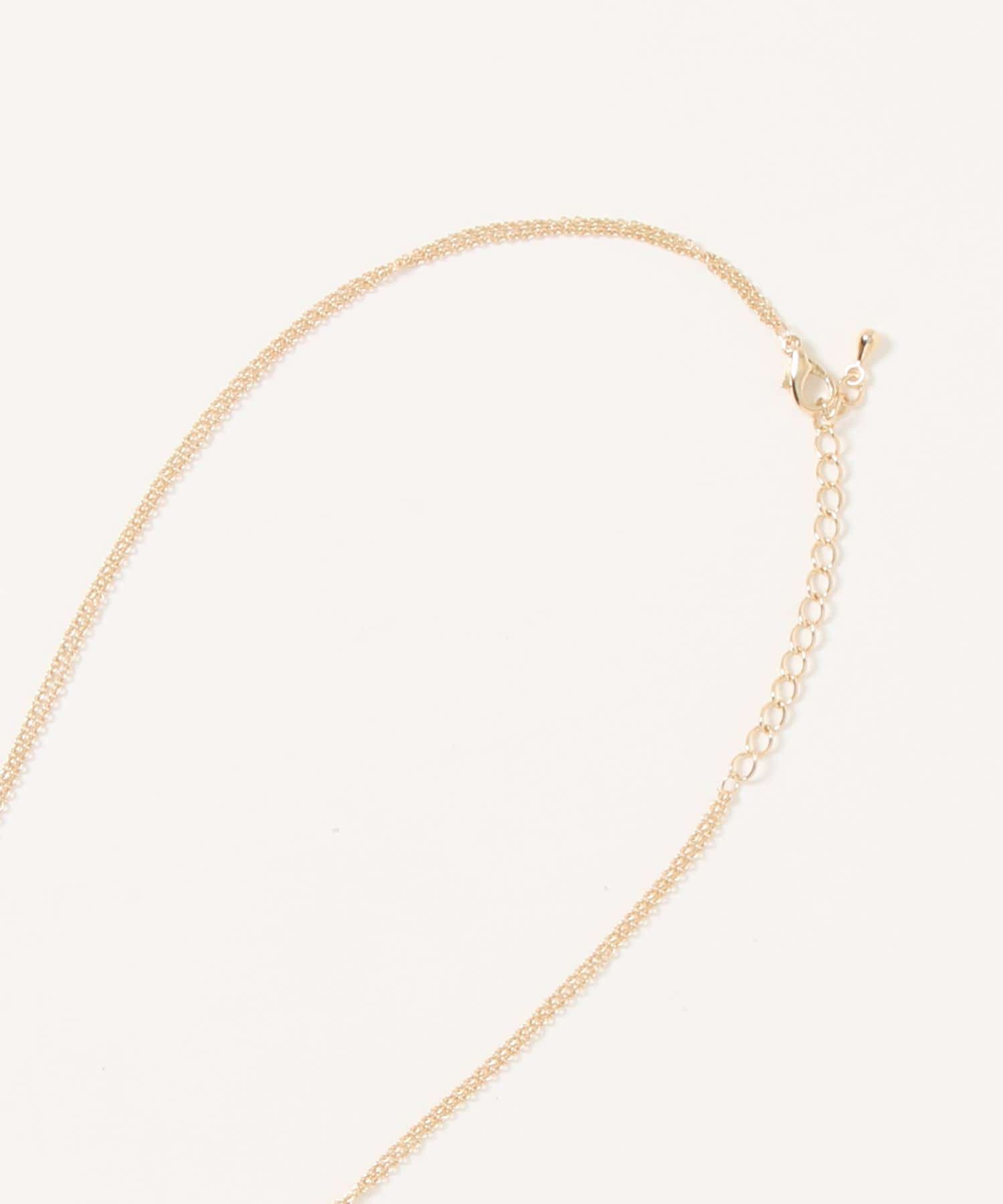 natural couture(ナチュラルクチュール) 2連パール×ビジューネックレス