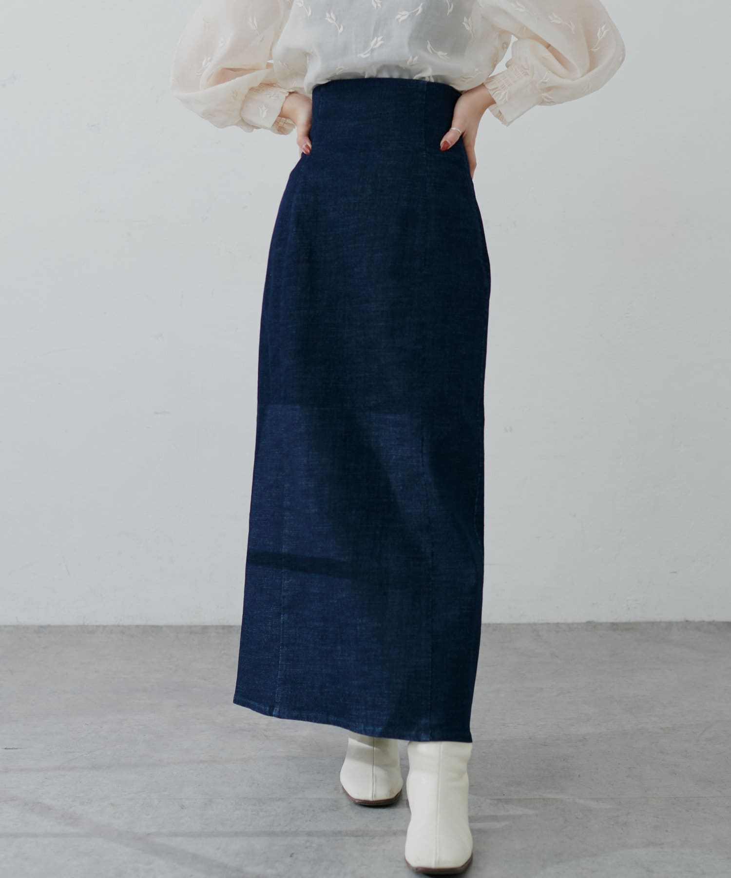 2サイズ展開】美シルエットなハイウエストタイトスカート | natural