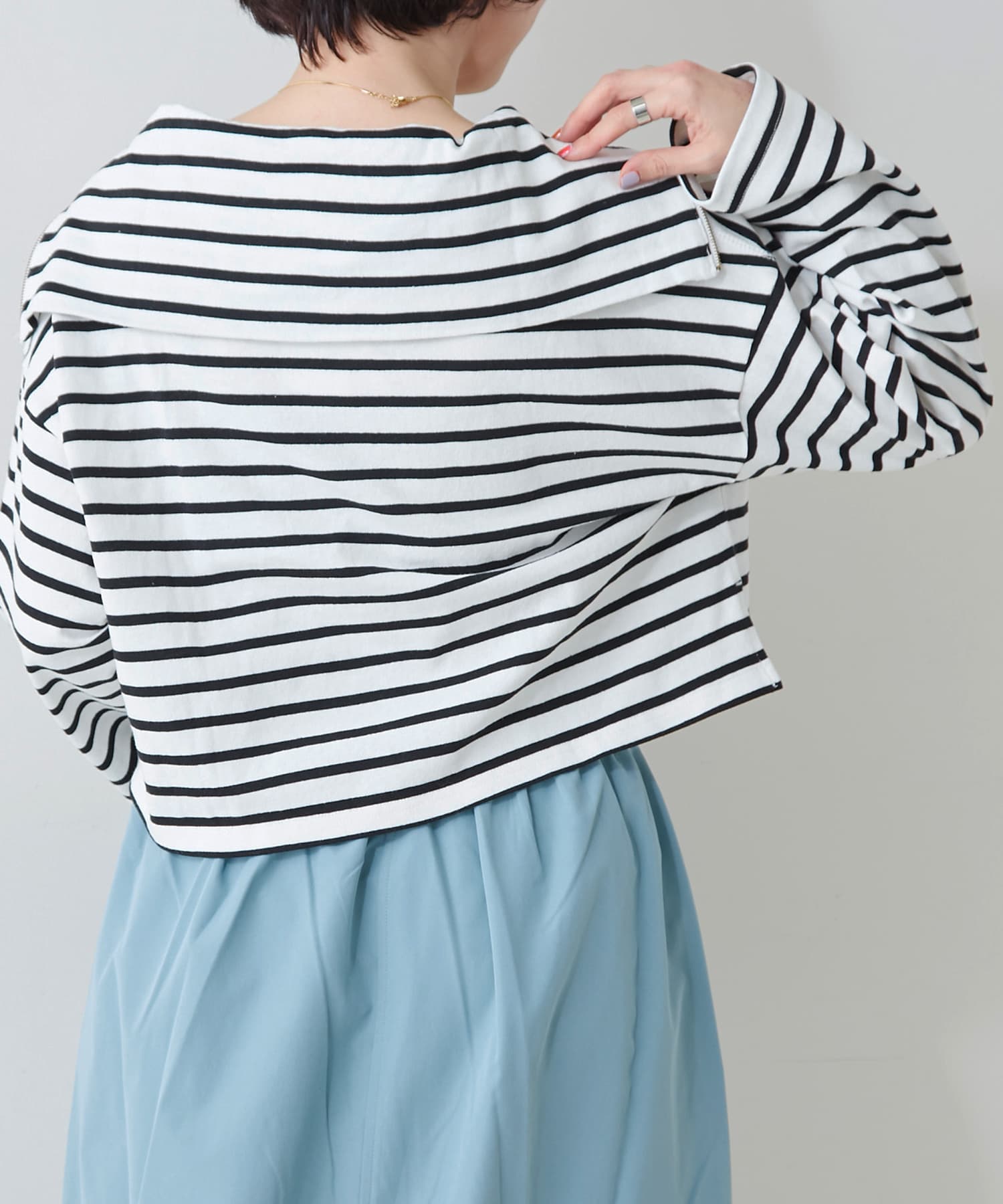 ボーダーセーラー衿風プルオーバー | NICE CLAUP / OLIVE des OLIVE