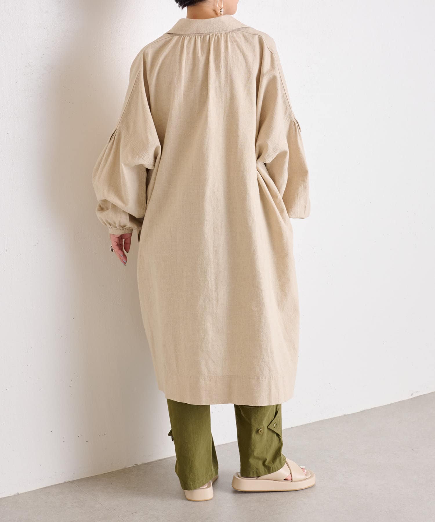 袖ボリューム綿麻ワンピース Beardsley ビアズリー レディース Pal Closet パルクローゼット パルグループ公式ファッション通販サイト