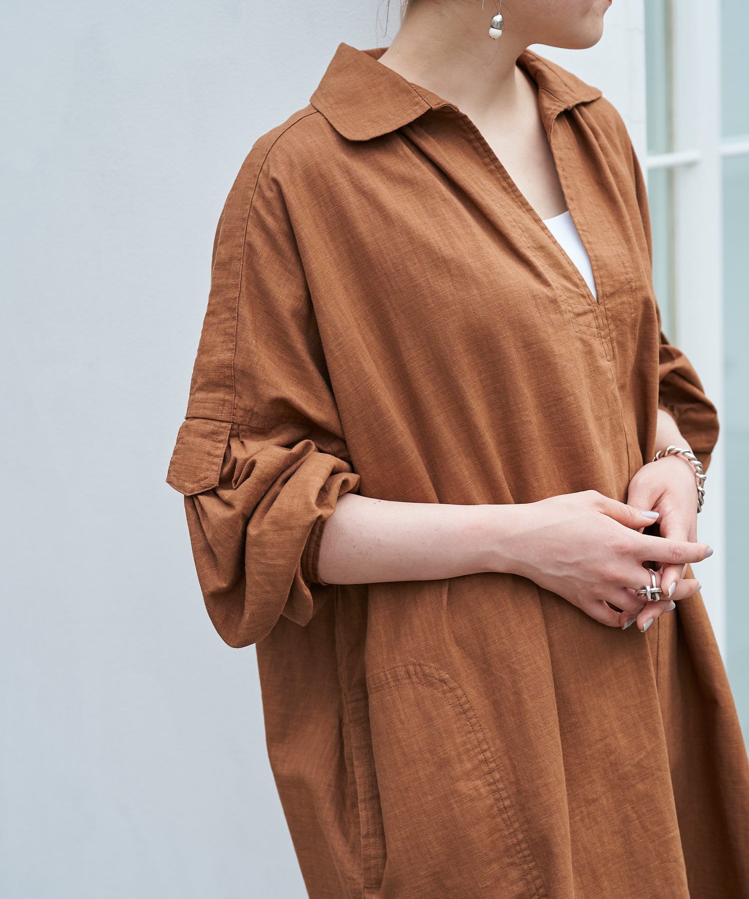 袖ボリューム綿麻ワンピース Beardsley ビアズリー レディース Pal Closet パルクローゼット パルグループ公式ファッション通販サイト