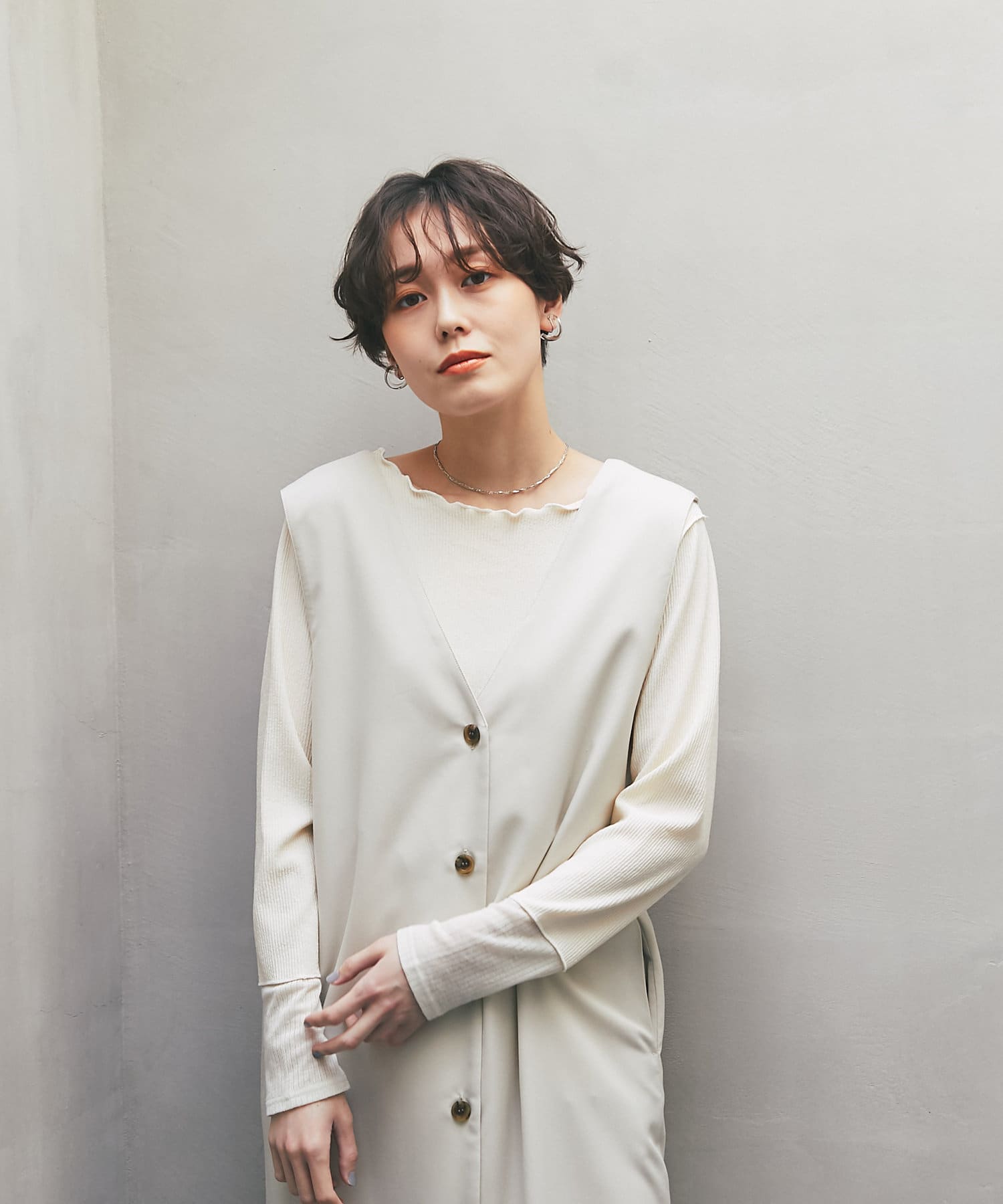 un dix cors(アンディコール) 【大人な透け感を楽しめる】シアースリーブメローカットソー