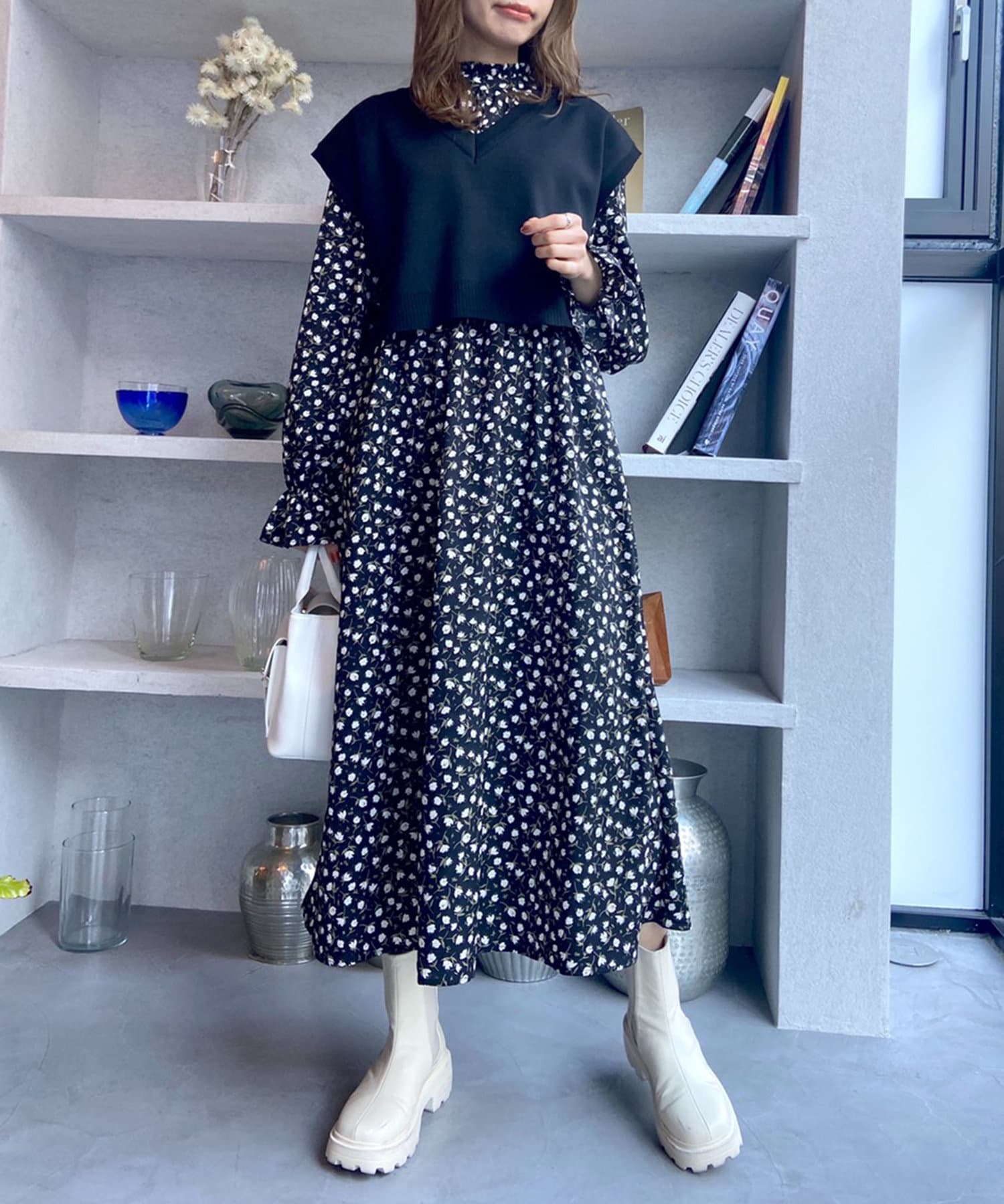 プチハイワンピース リボンベストset Olive Des Olive オリーブ デ オリーブ レディース Pal Closet パルクローゼット パルグループ公式ファッション通販サイト