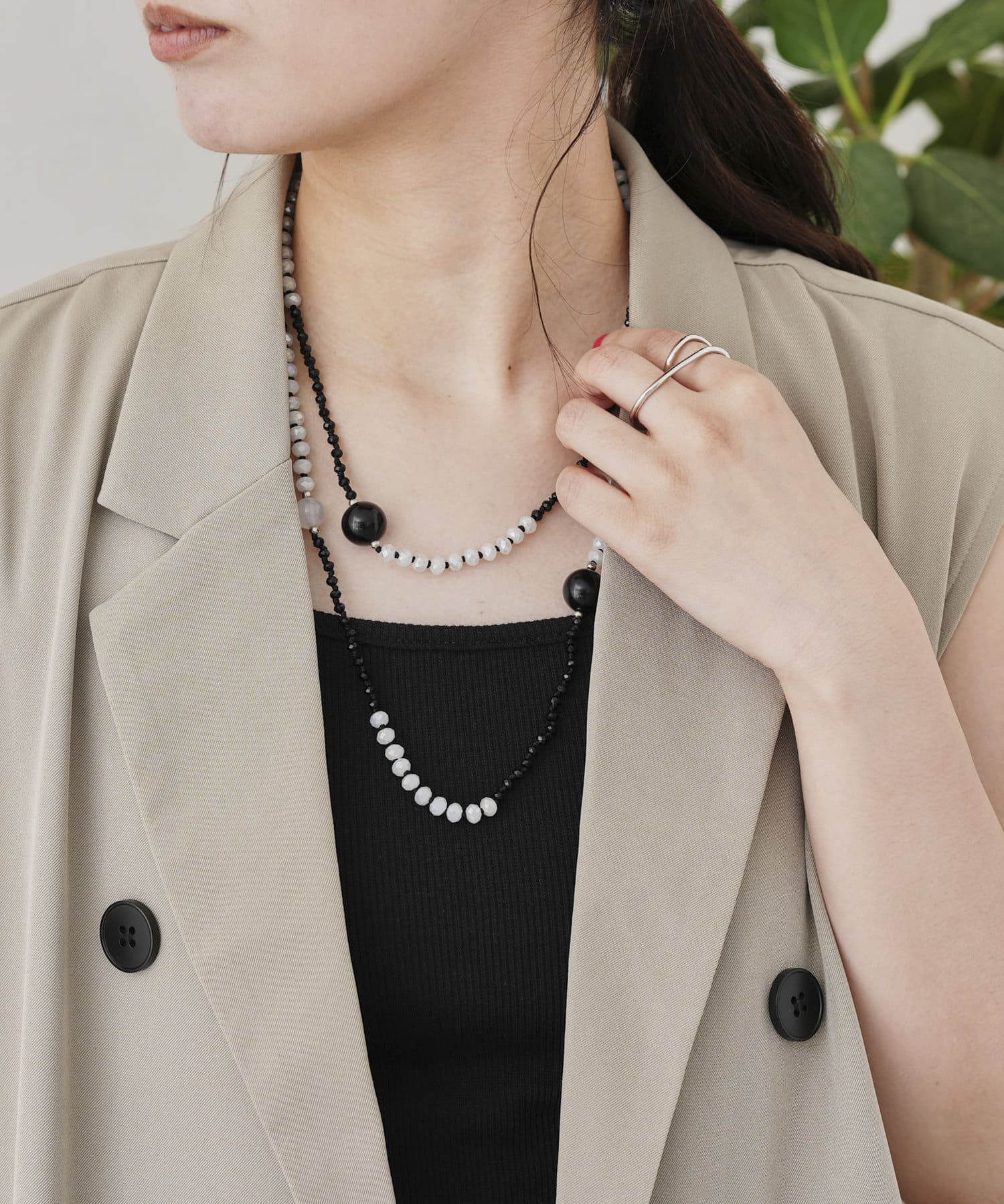 prose verse(プロズヴェール) ビーズロングネックレス