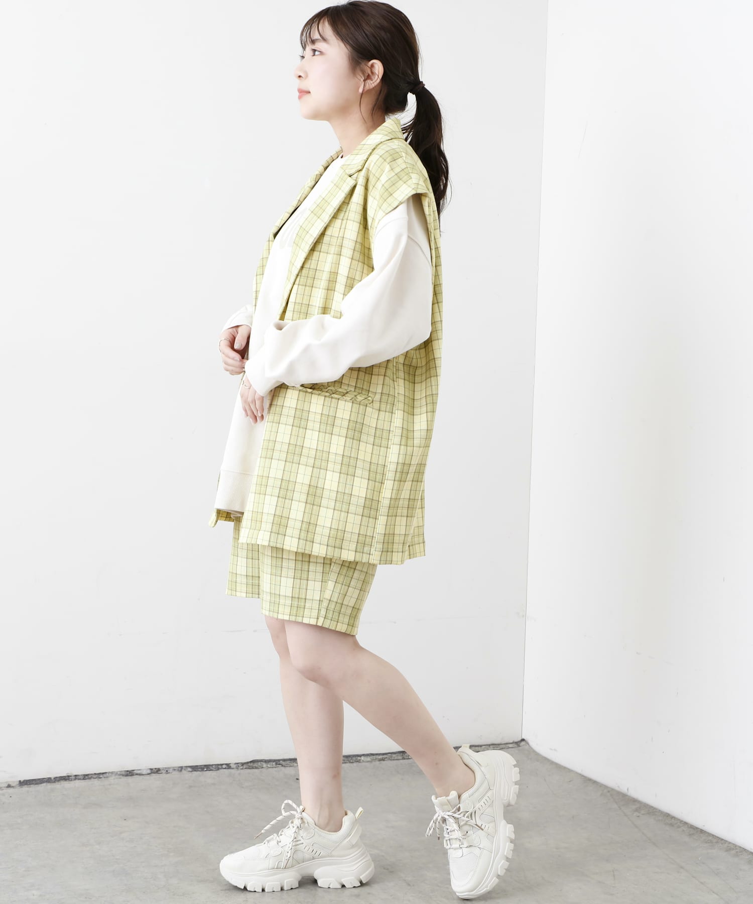 チェックテーラードベスト | NICE CLAUP / OLIVE des OLIVE OUTLET