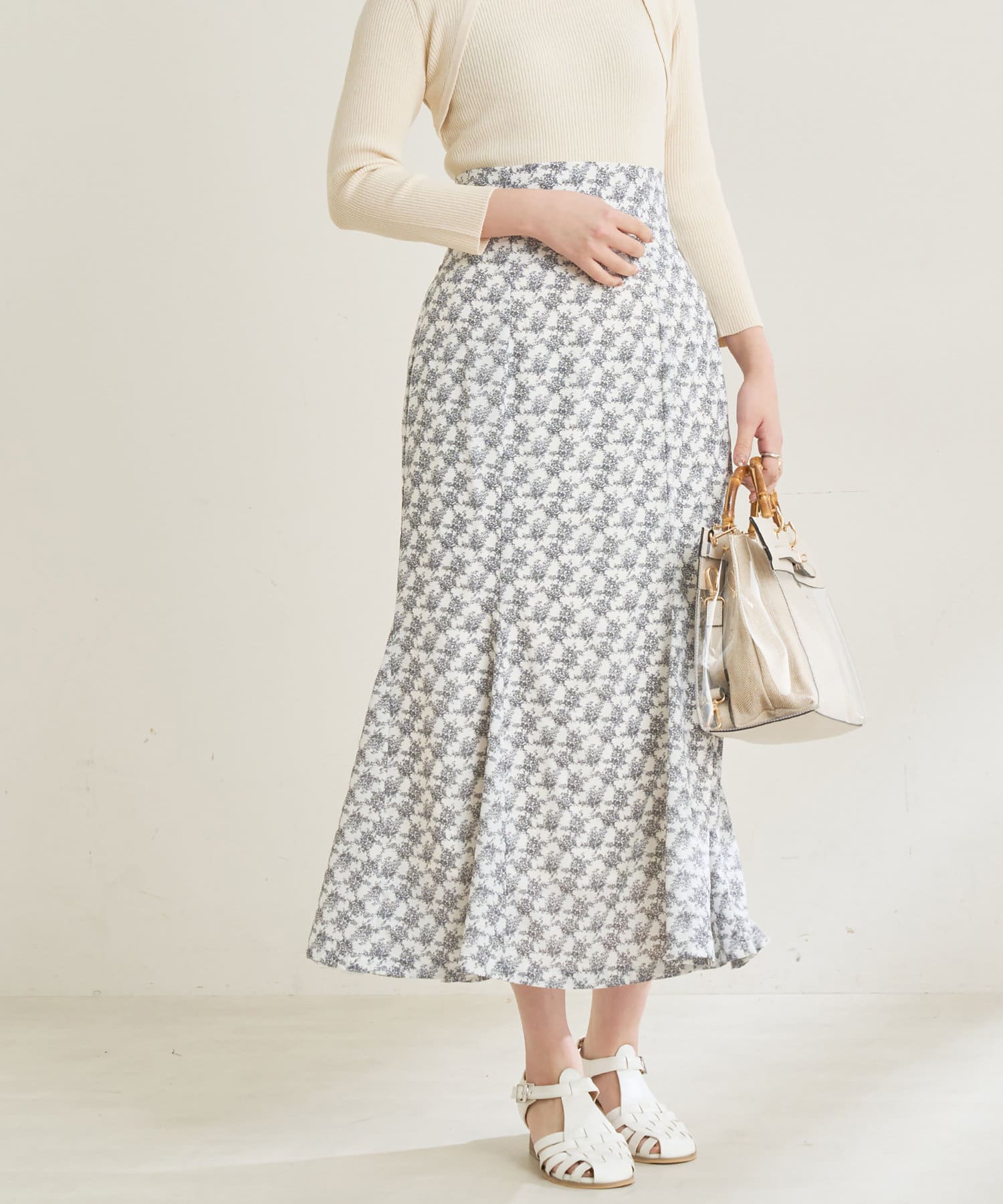 【ME&ME COUTURE】美品　花柄　マーメイド　ロングスカート！ ME&ME COUTURE】美品 花柄 マーメイド ロングスカート